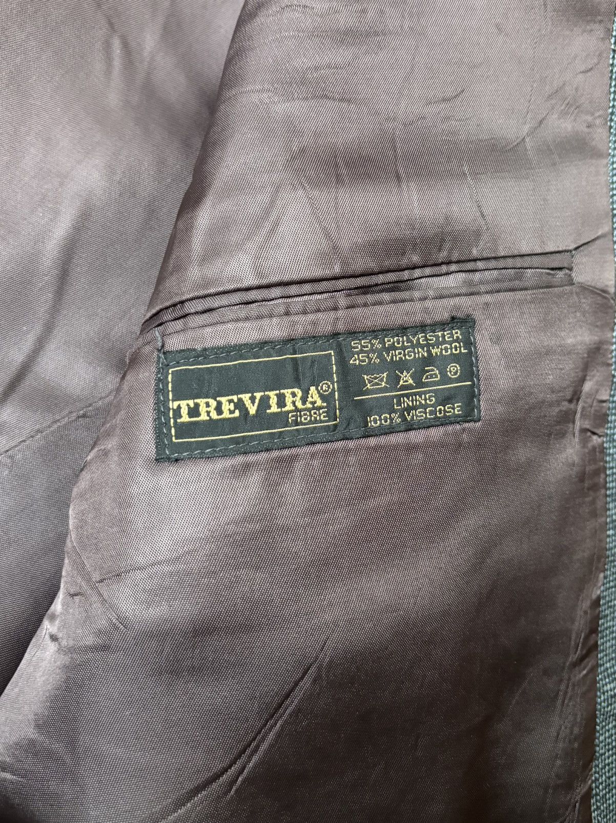 Vintage 1970s Trevira Suit Vintage 2-Piece Suit 1960s Wool Dress Pan Size 36R - 6 Thumbnail