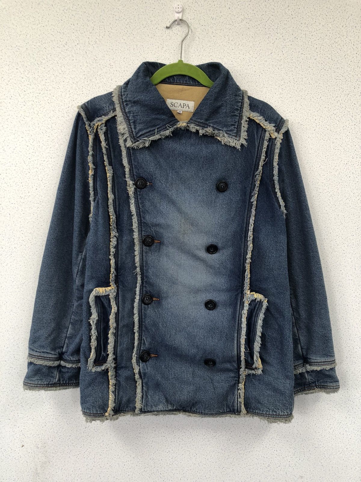 Japanese Brand SCAPA Double Breast Denim Jacket Size US M / EU 48-50 / 2 - 2 Thumbnail