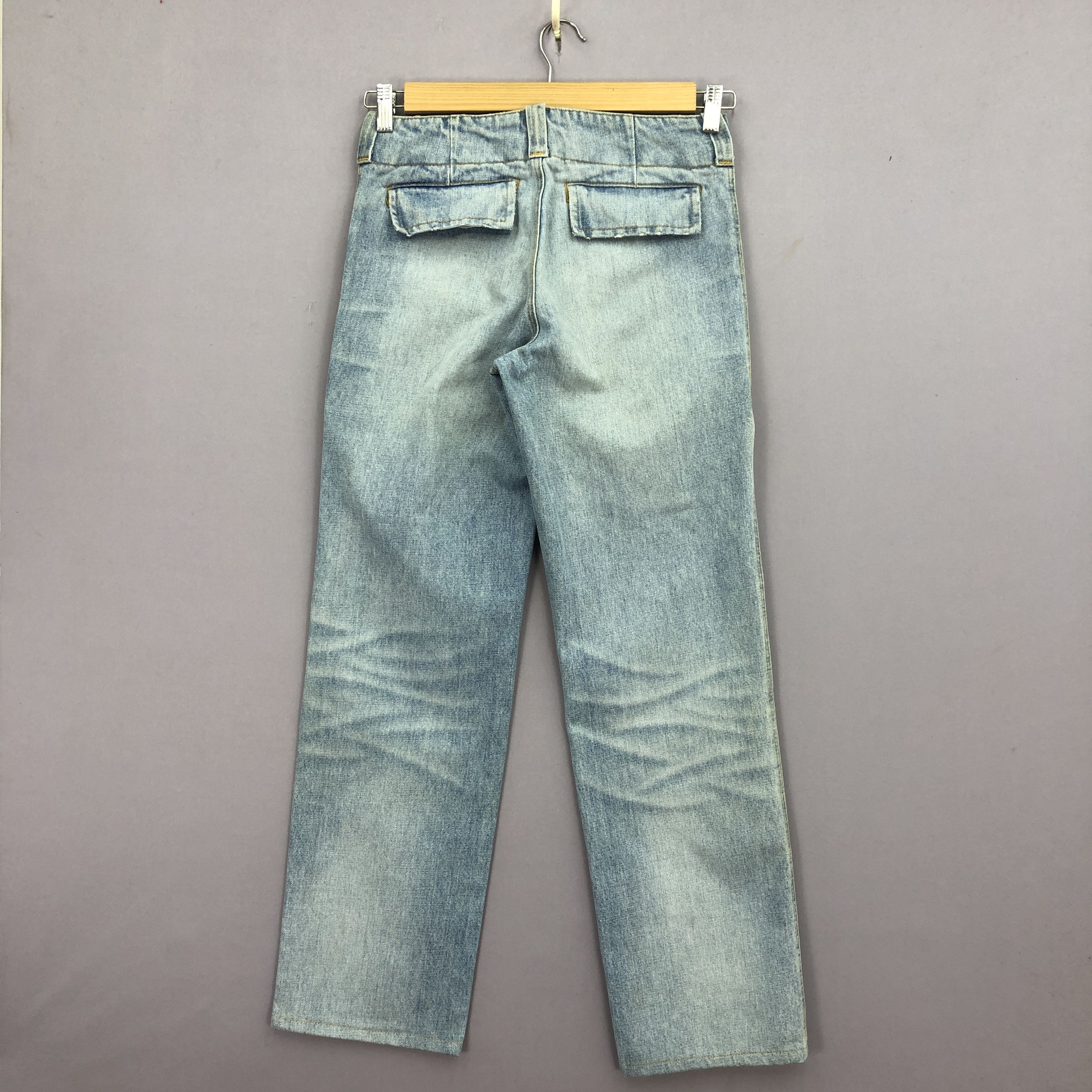 Helmut Lang × Vintage Vintage 90s Helmut Lang Faded Jeans Light Wash Denim Size 26" / US 2 / IT 38 - 2 Thumbnail