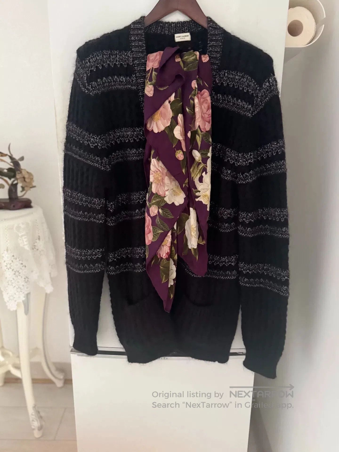 Saint Laurent Paris SAINT LAURENT Striped Cardigan. Size M / US 6-8 / IT 42-44 - 1 Thumbnail