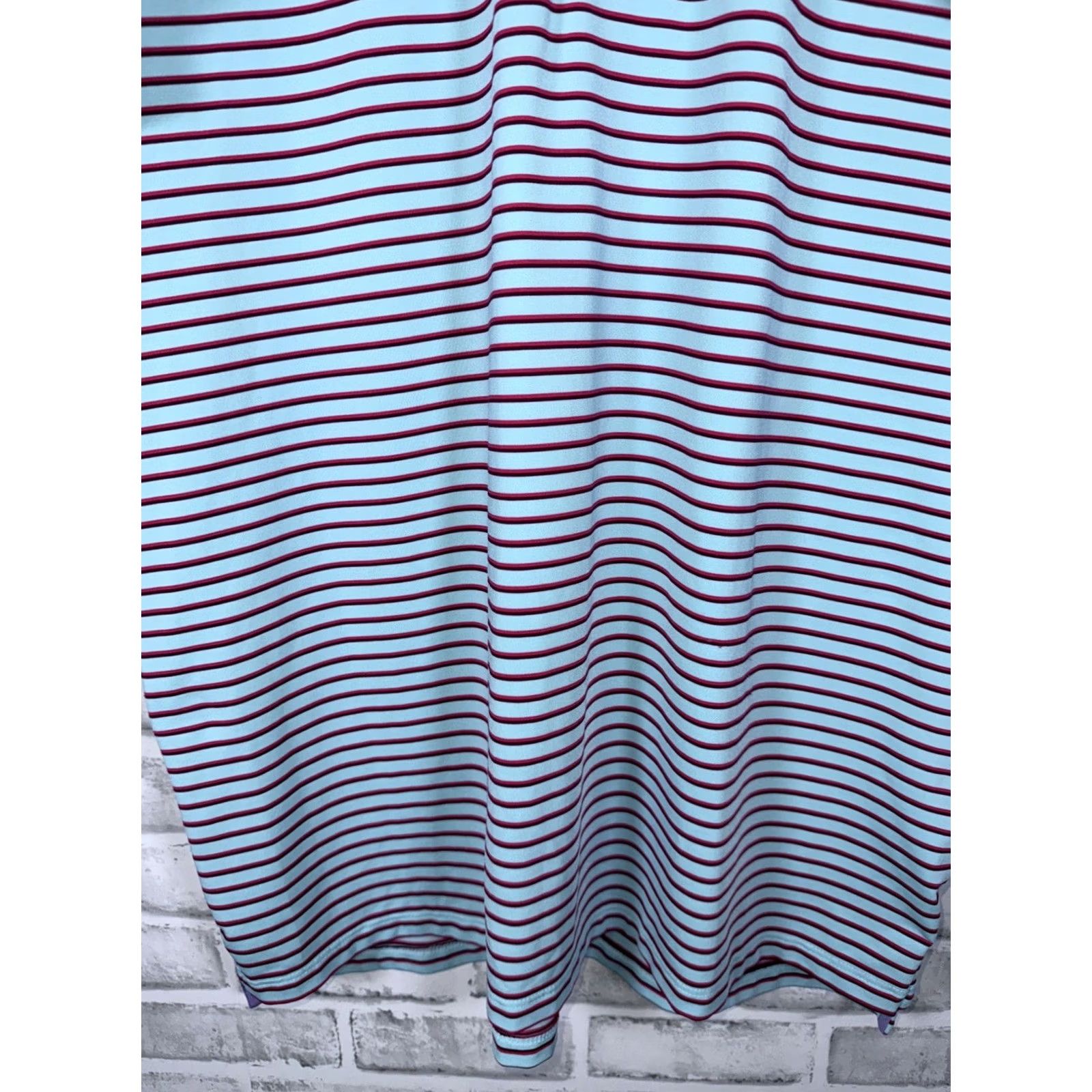 Vintage GREYSON Striped Performance Polo Golf Shirt Mens L blue Size US L / EU 52-54 / 3 - 4 Thumbnail