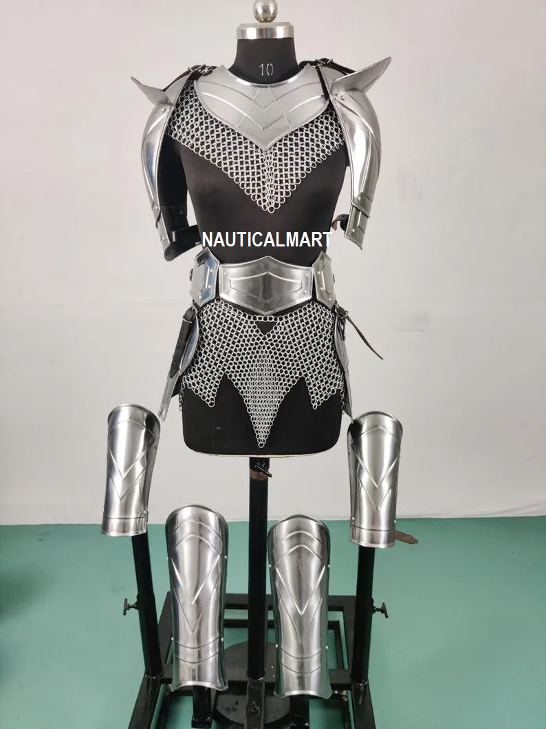 Other Brave Lady Medieval Knight Armor Set Chainmail Size ONE SIZE - 1 Thumbnail