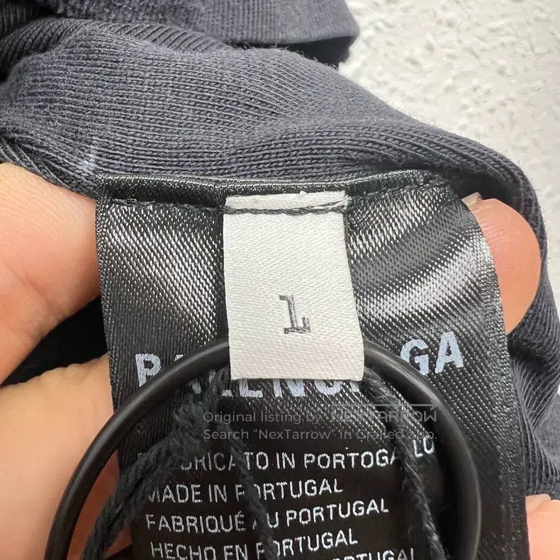 Balenciaga Balenciaga Black Washed Diamond See Now Buy Now Short Slee Size US S / EU 44-46 / 1 - 4 Thumbnail