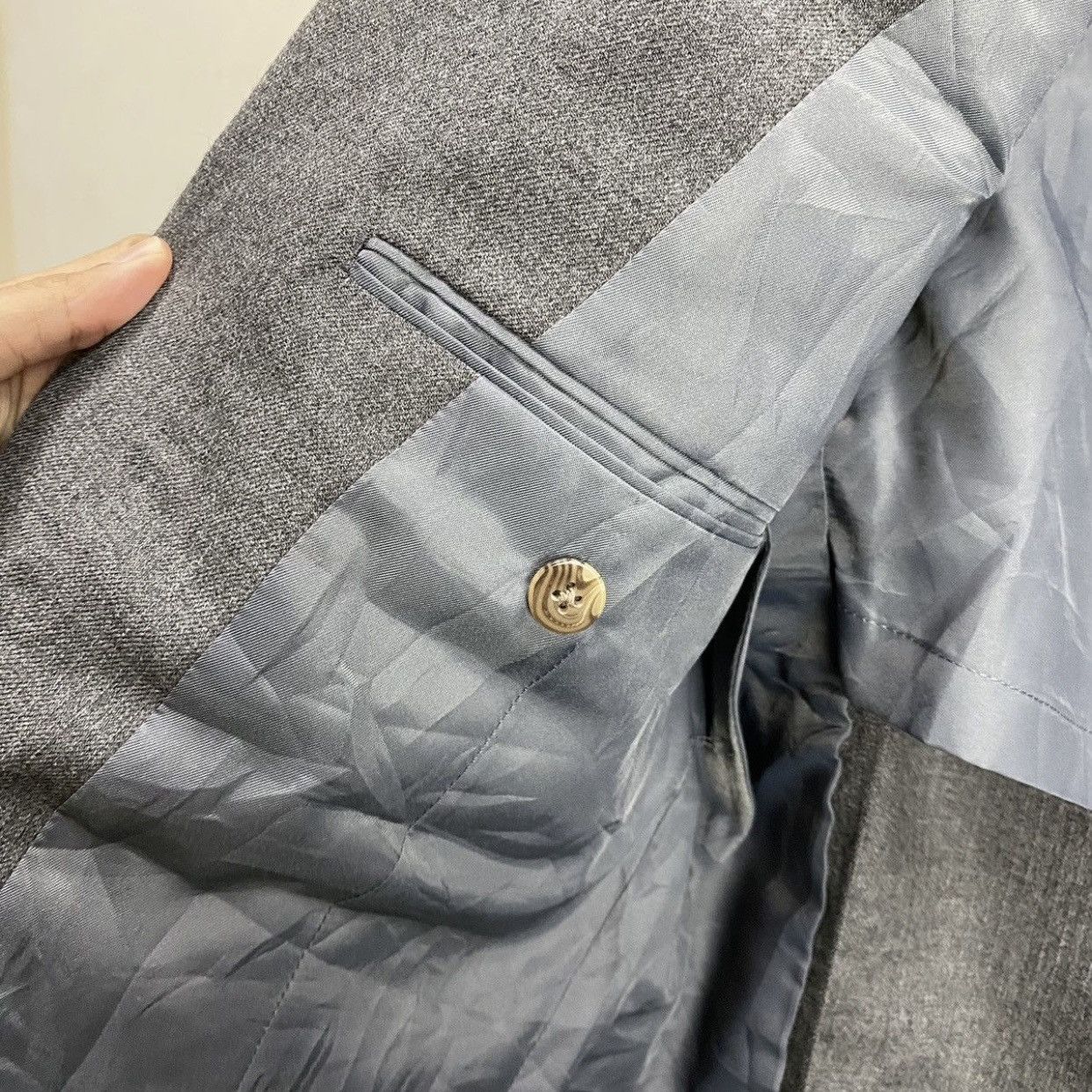 Burberry Burberrys Vintage Charcoal Gray 2-ButtonTailoredBlazerJacket Size US M / EU 48-50 / 2 - 11 Thumbnail