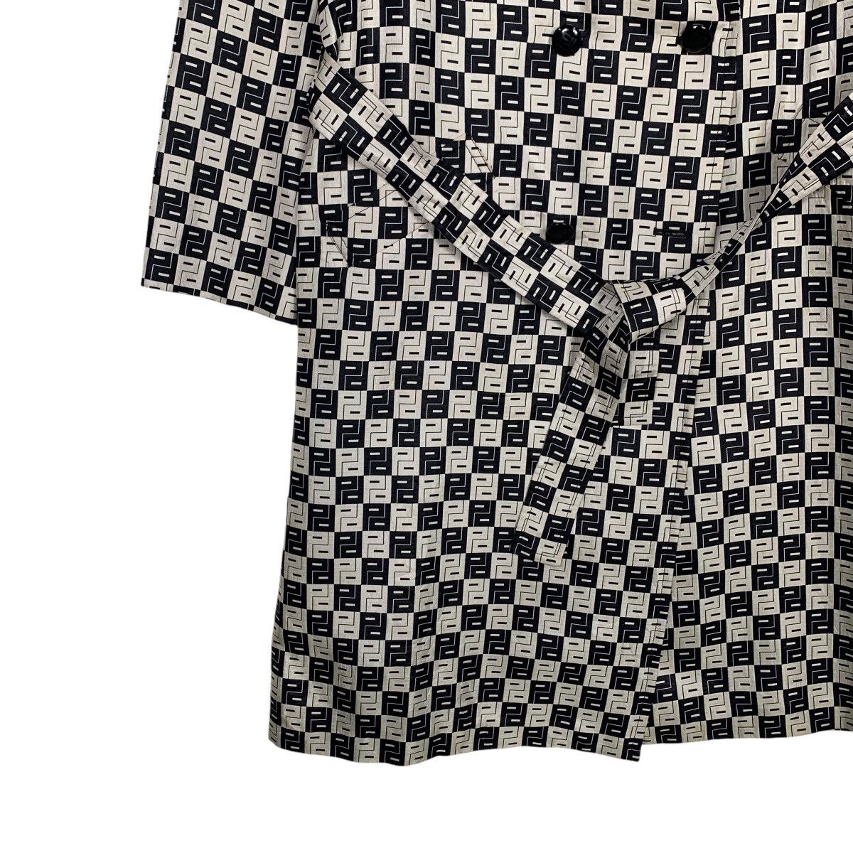 Bruno Piattelli BRUNO PIRTTELLI Checkered Trench Coat #2683-C120 Size L / US 10 / IT 46 - 4 Thumbnail