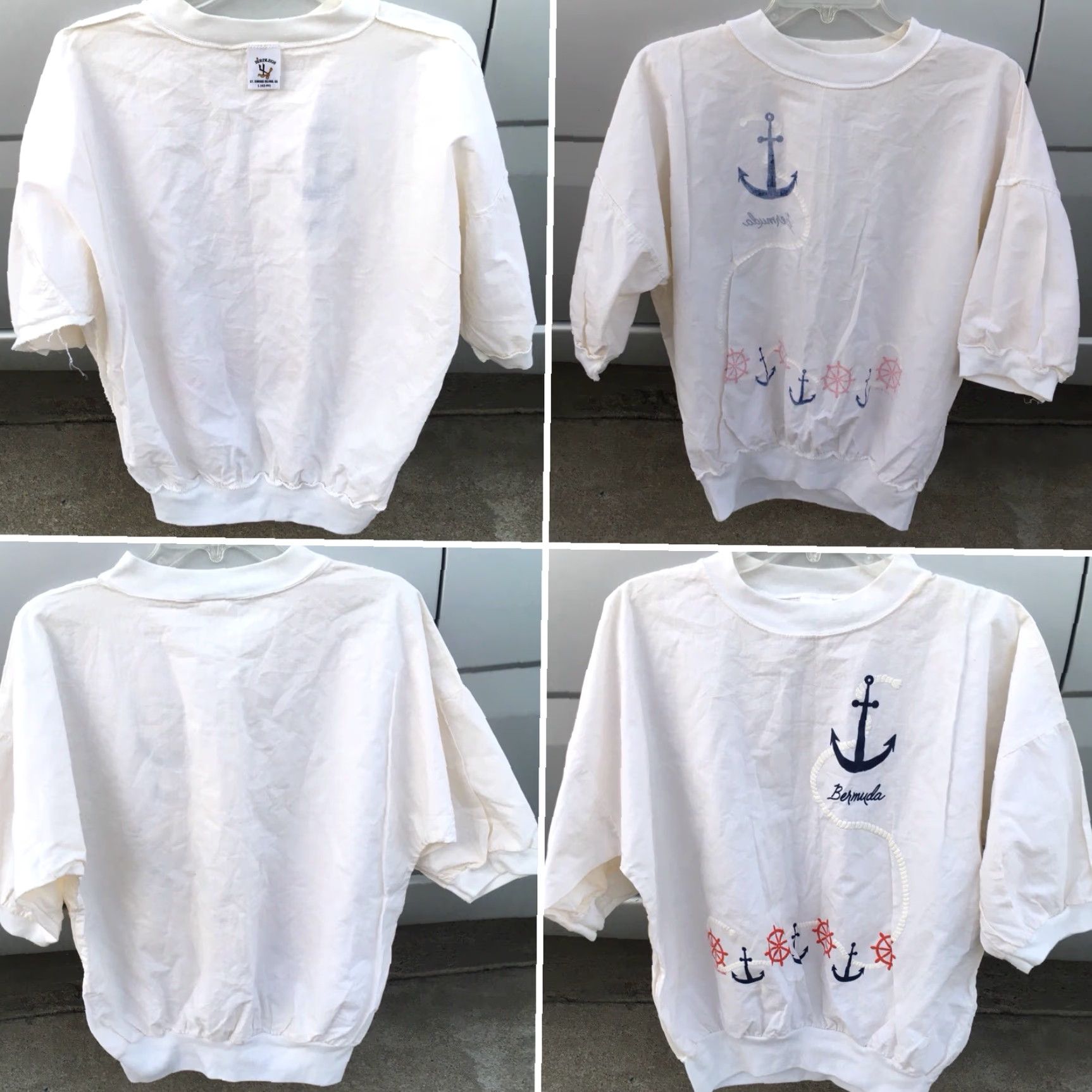 Nautica VINTAGE Birdlegs Navy Ship Wheel Anchor Rope 1987 T-Shirt White L Mens 1980s Graphic Tee Shirt Bermuda Nautical Size US L / EU 52-54 / 3 - 5 Thumbnail