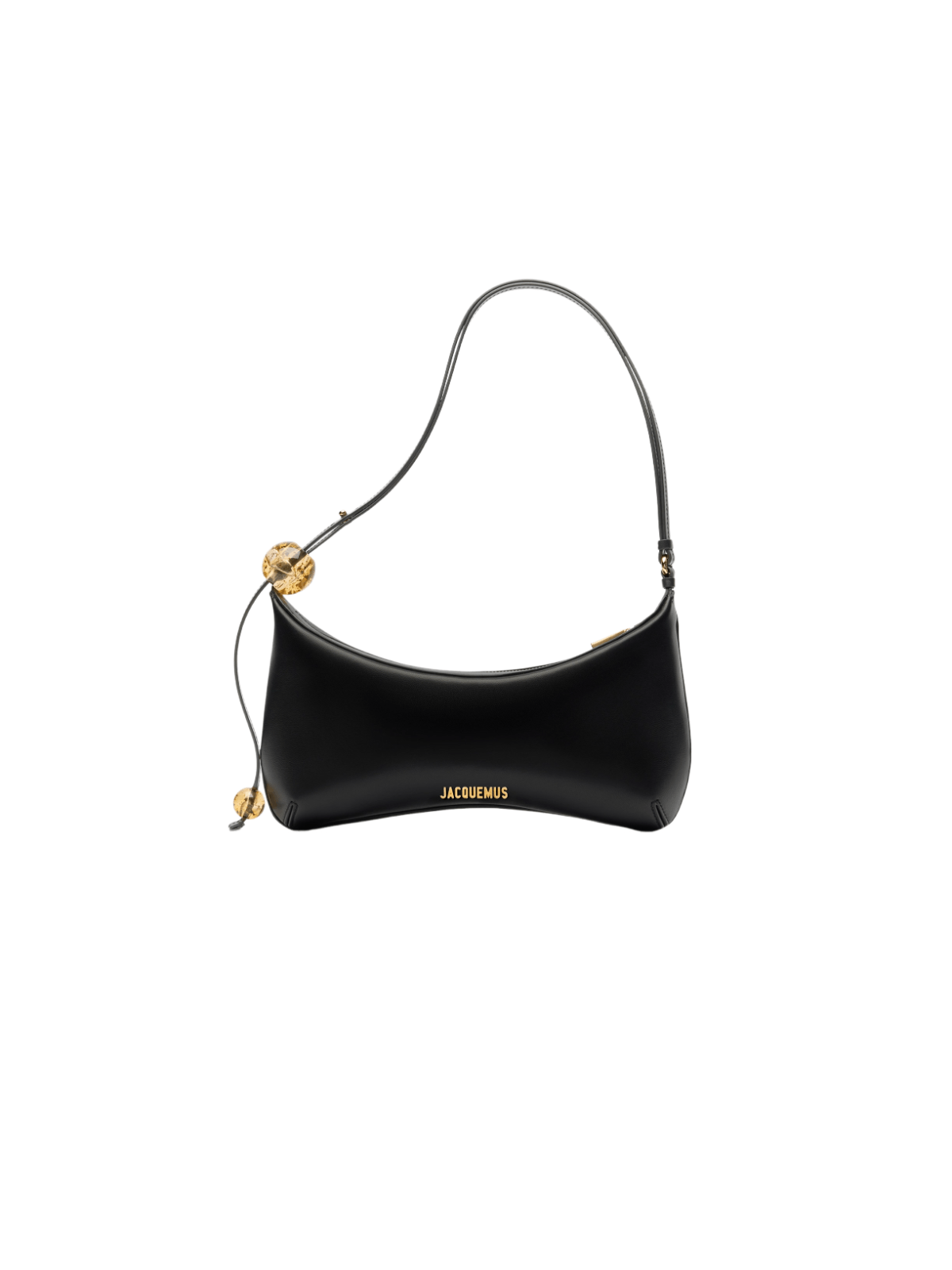 Jacquemus JACQUEMUS Bisou Perle Large Black Leather Shoulder Bag Size ONE SIZE - 4 Thumbnail