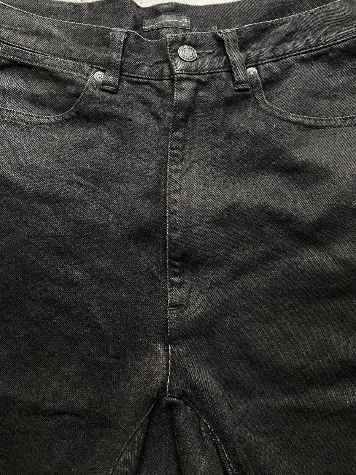 2000s Lad Musician waxed cropped denim pants Denim