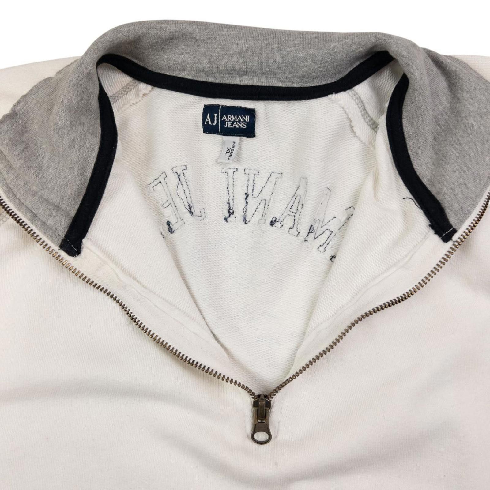 Designer Vintage Armani Jeans Q Zip Sweatshirt Size XL Size US XL / EU 56 / 4 - 4 Thumbnail