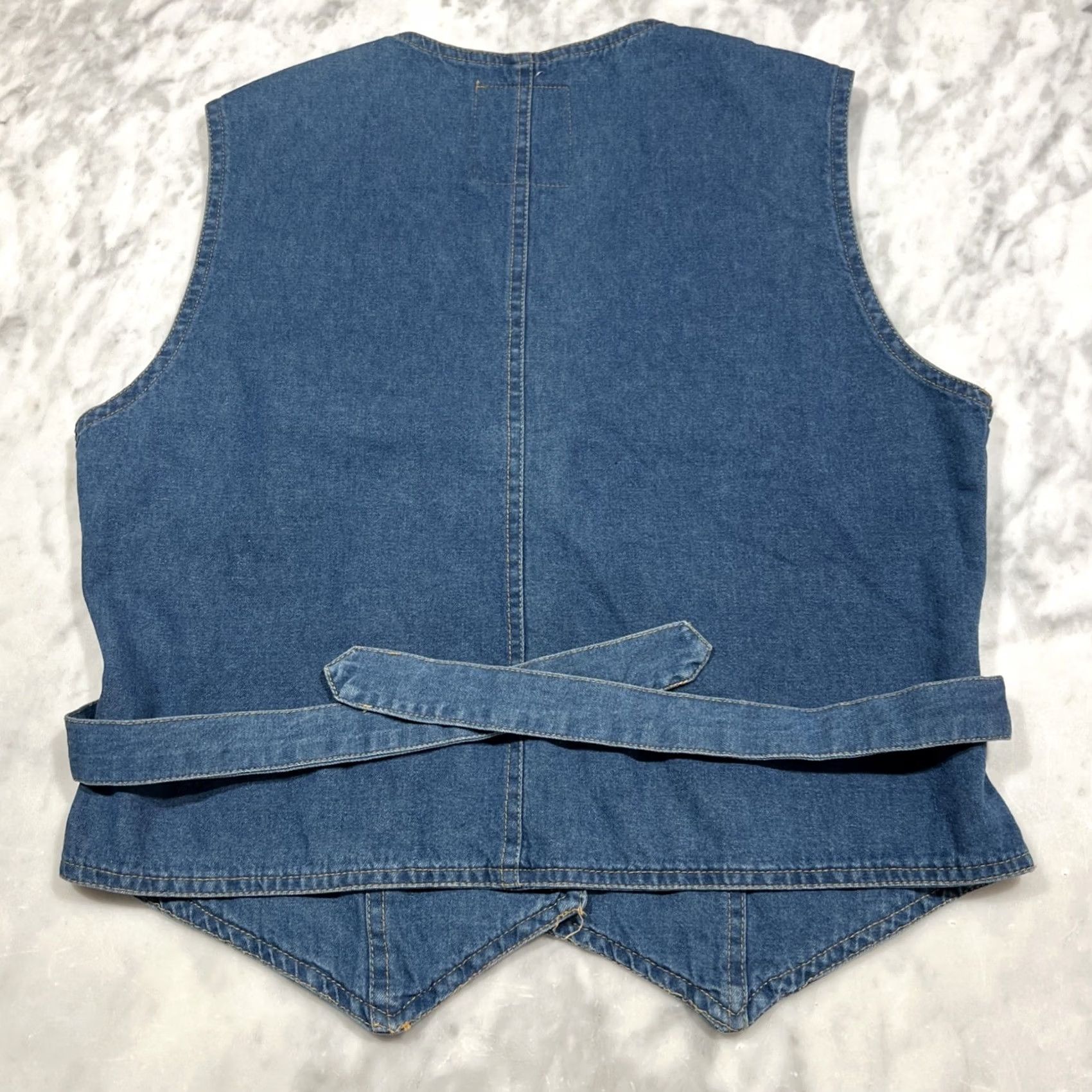 Denime VINTAGE Desert West Vest Women M Blue Buffalo Buttons Denim Size M / US 6-8 / IT 42-44 - 6 Thumbnail