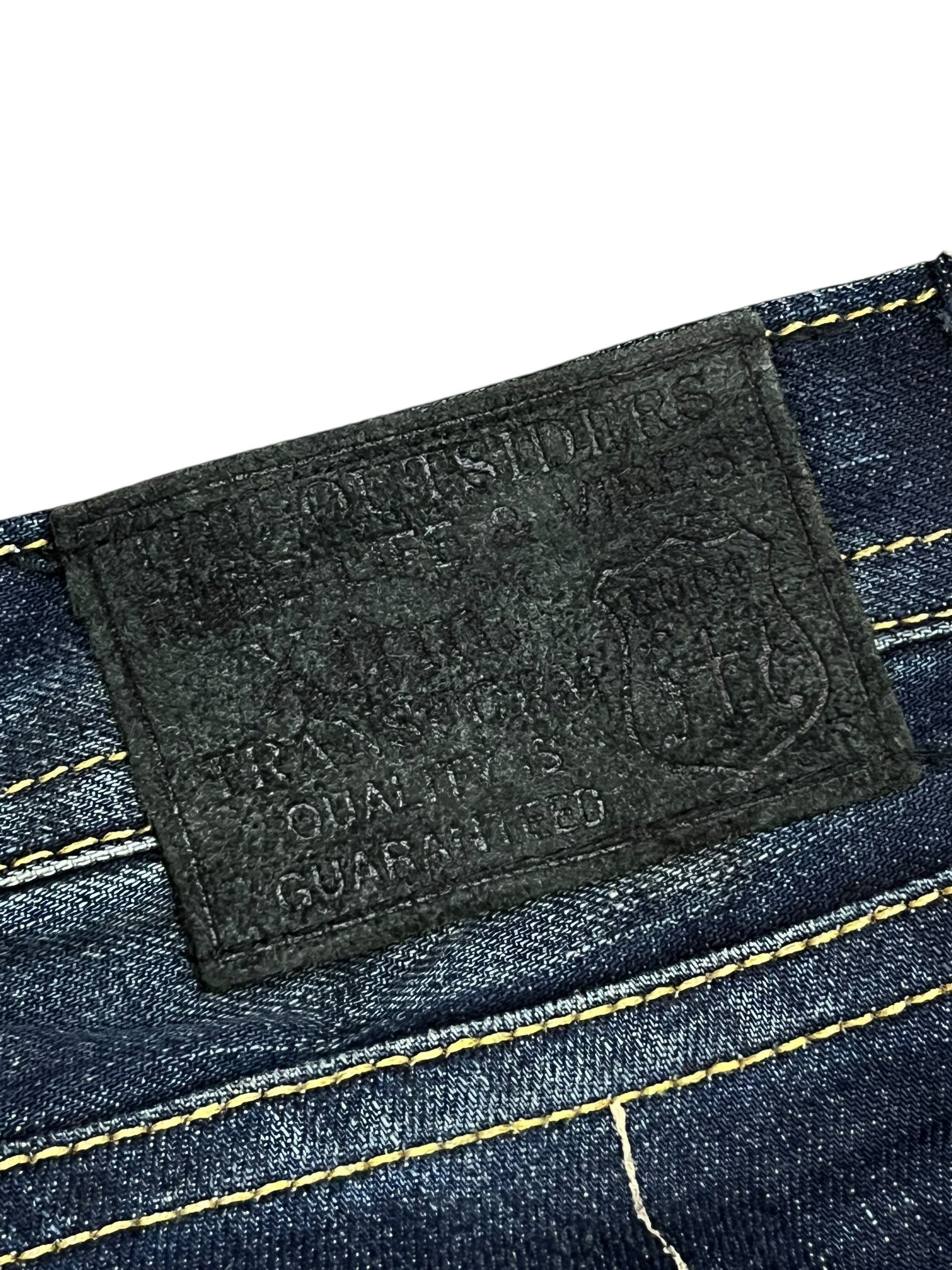 Japanese Brand 🔥RARE XFRM Gold Splatter Studded Flare Rockstar Denim Size US 27 - 14 Thumbnail