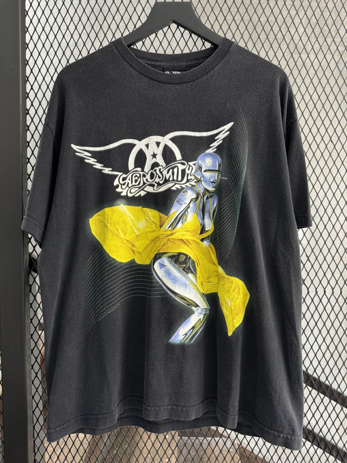 image of 2001 Aerosmith Hajime Sorayama Art in Black, Men's (Size XL)