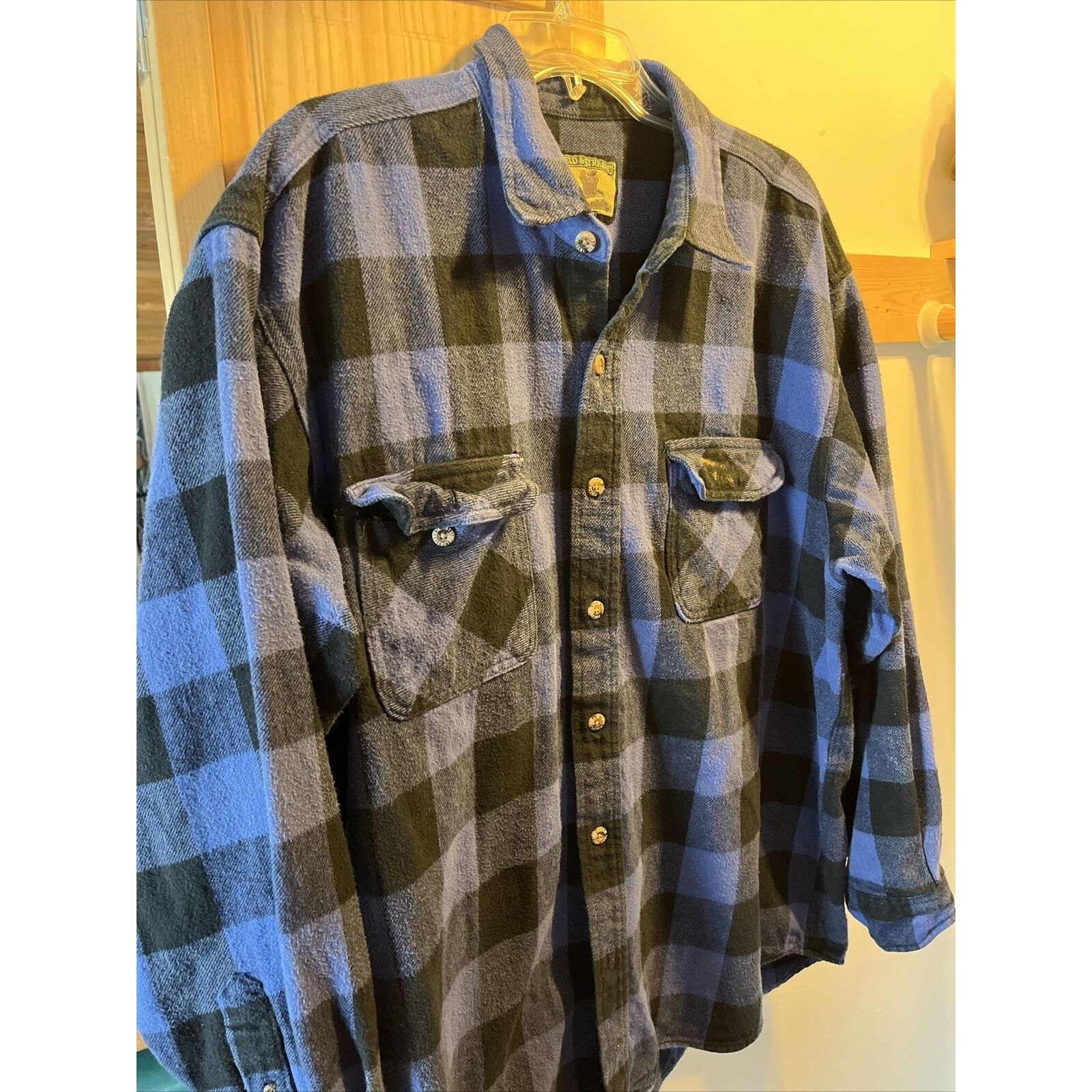 Field & Stream Field & Stream VTG men’s XXL blue plaid cotton flannel shirt Size US XXL / EU 58 / 5 - 5 Thumbnail