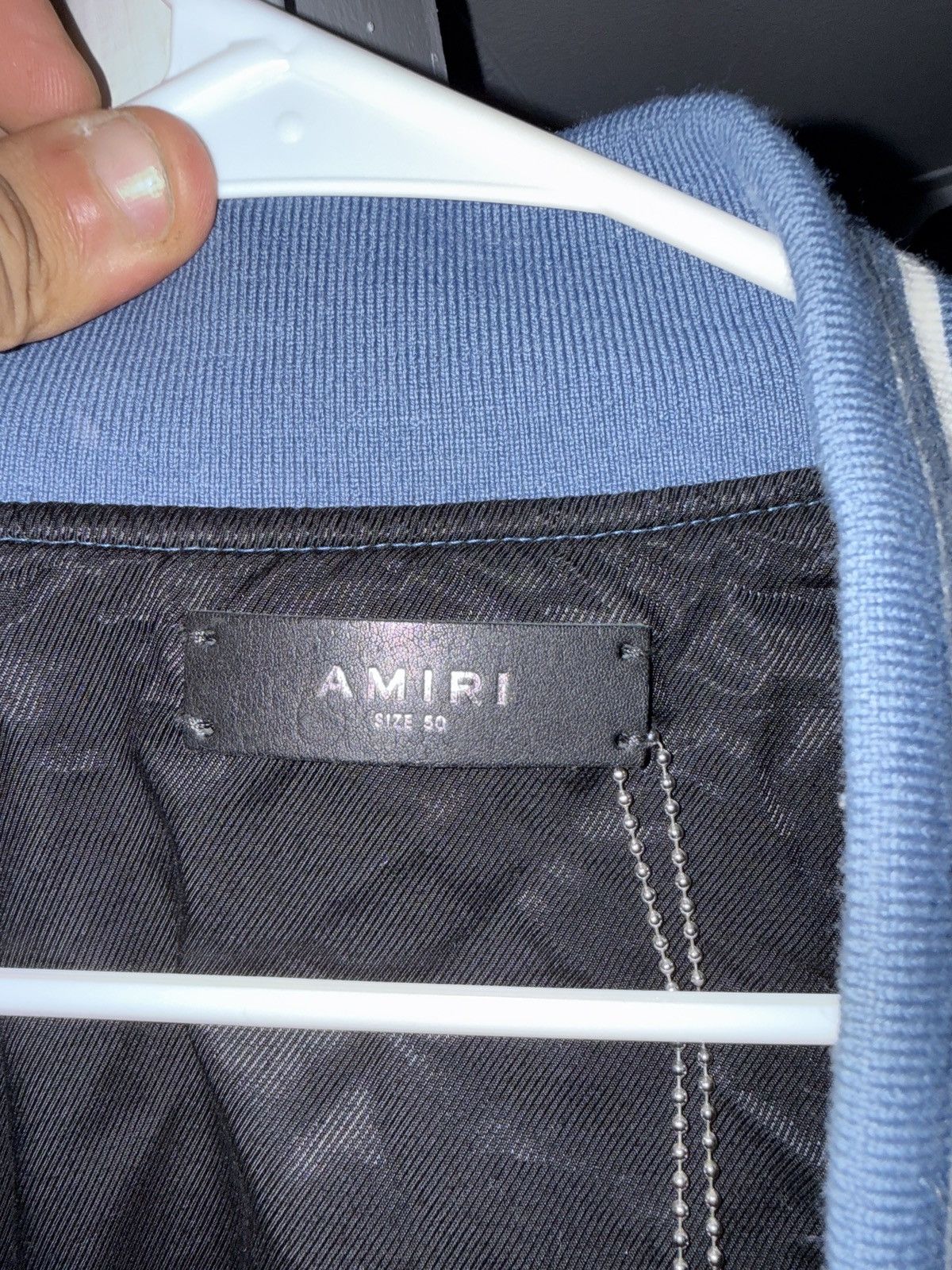 Amiri AMIRI Cherub Varsity Jacket Blue Ivory SS23 Pegasus Size 50 Size US M / EU 48-50 / 2 - 7 Thumbnail
