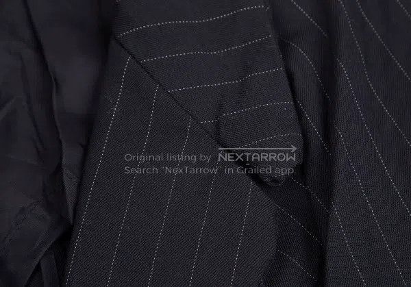 Comme des Garcons Comme des Garcons Dark Blue Retro Striped Long Blazer Size M / US 6-8 / IT 42-44 - 4 Thumbnail