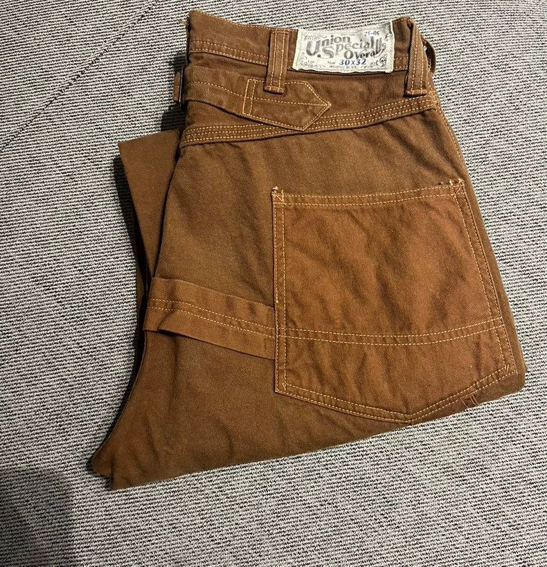 Freewheelers Freewheelers Brown Color Block Overalls Size 30- DMC Size US 30 / EU 46 - 1 Thumbnail