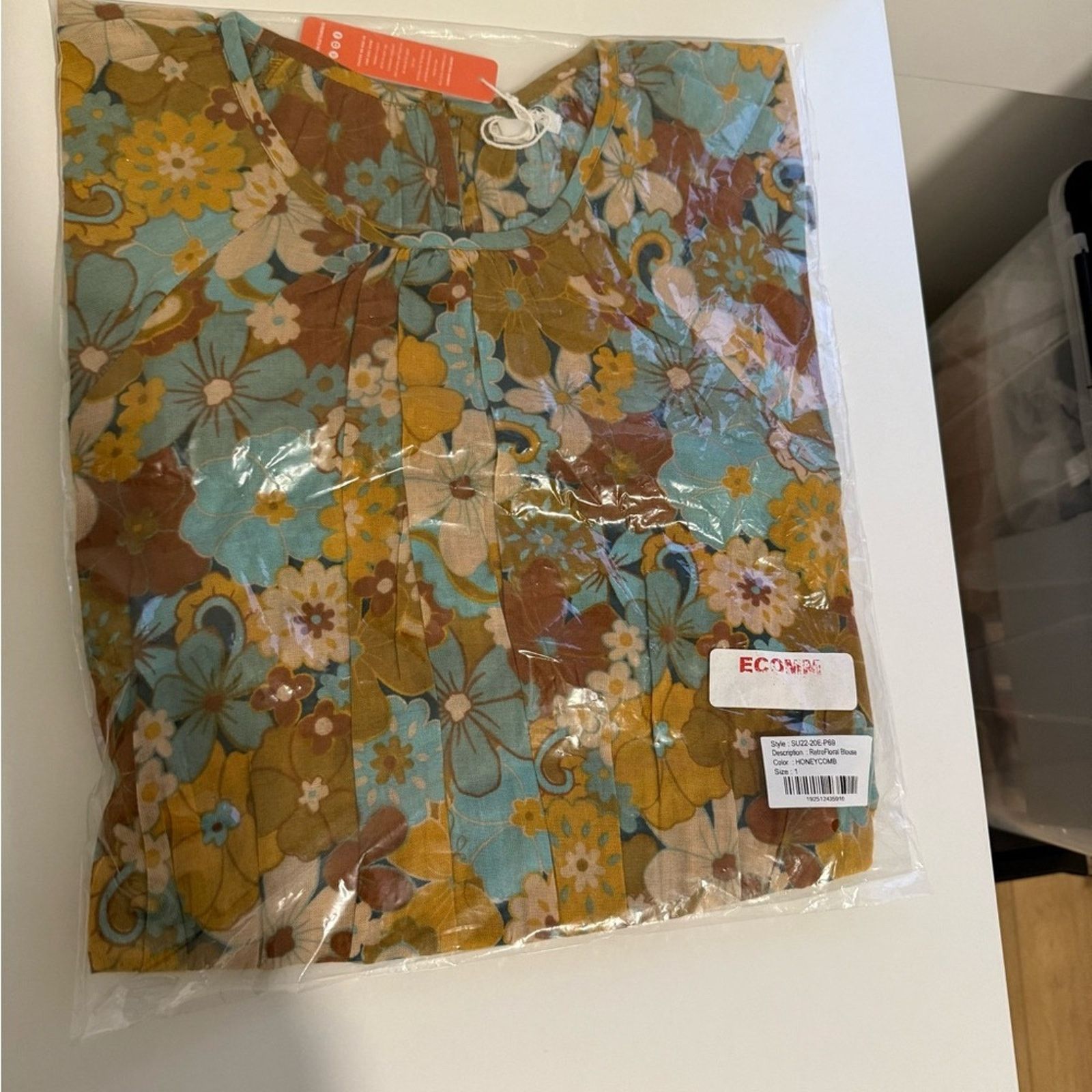 Anthropologie New - Sundry Retro Floral Blouse - Honeycomb - Small - $122 Size S / US 4 / IT 40 - 2 Thumbnail