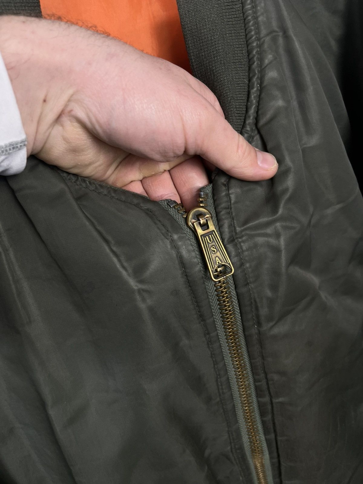 Other Vintage USA Aviator Bomber Jacket Olive Military Flight Size US L / EU 52-54 / 3 - 4 Thumbnail