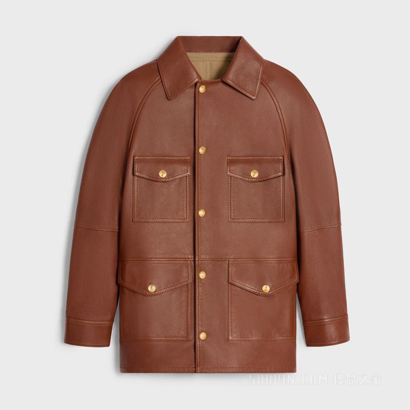 Celine oversized parka in soft lambskin Size XXL / US 16-18 / IT 52-54 - 1 Thumbnail