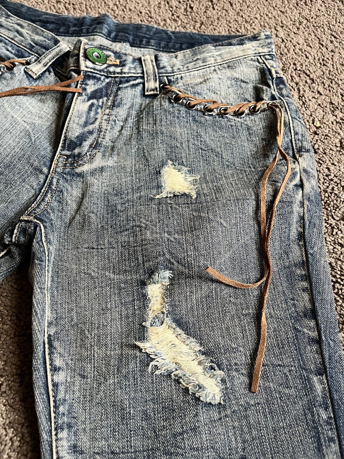 If Six Was Nine × Japanese Brand B. S Limited Real Vintage Blue Wash Jeans Bootcut Size US 31 - 3 Thumbnail