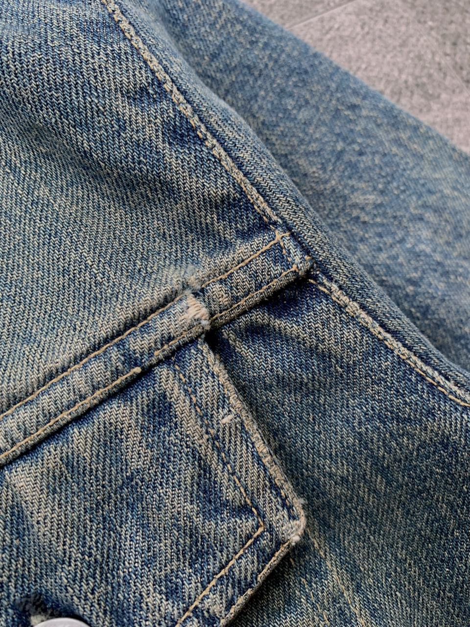 Helmut Lang FREE TAX! Stained Wash Denim Jacket Size US XS / EU 42 / 0 - 8 Thumbnail