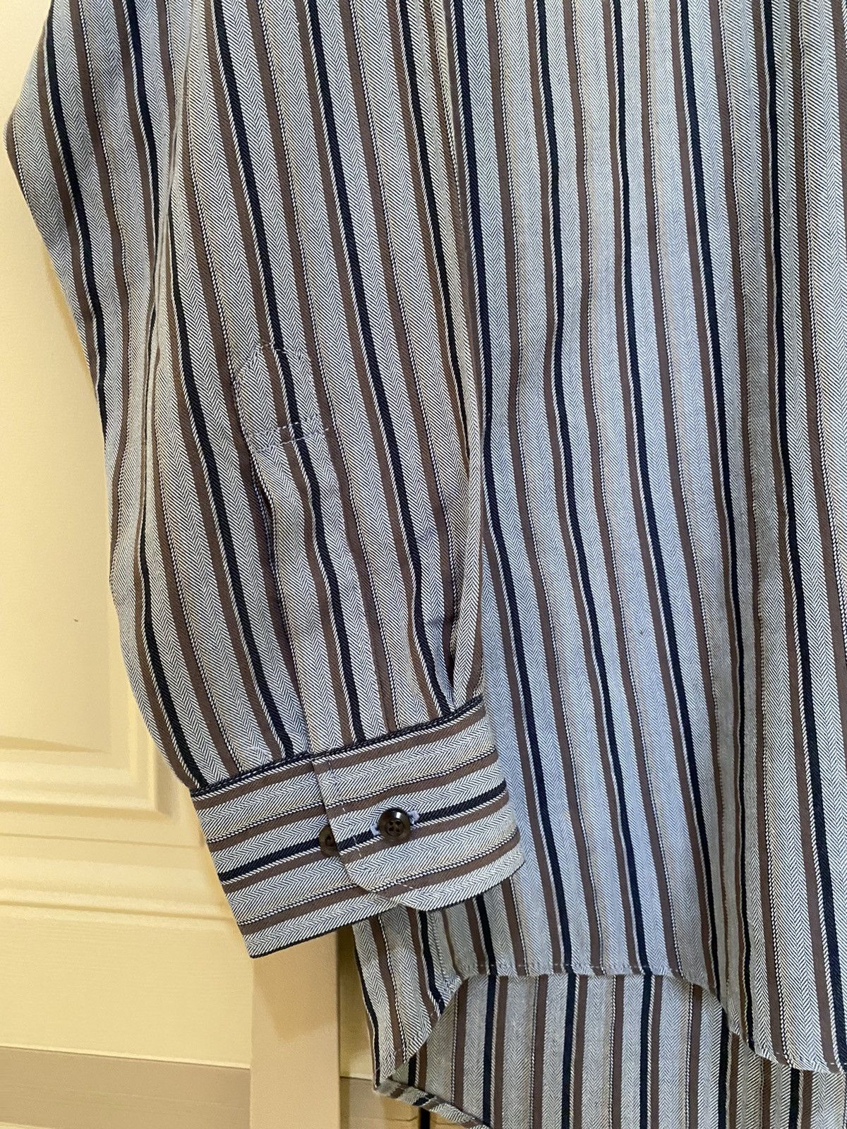 Balenciaga Vintage balenciaga BB double stripes button up shirt Size US L / EU 52-54 / 3 - 4 Thumbnail
