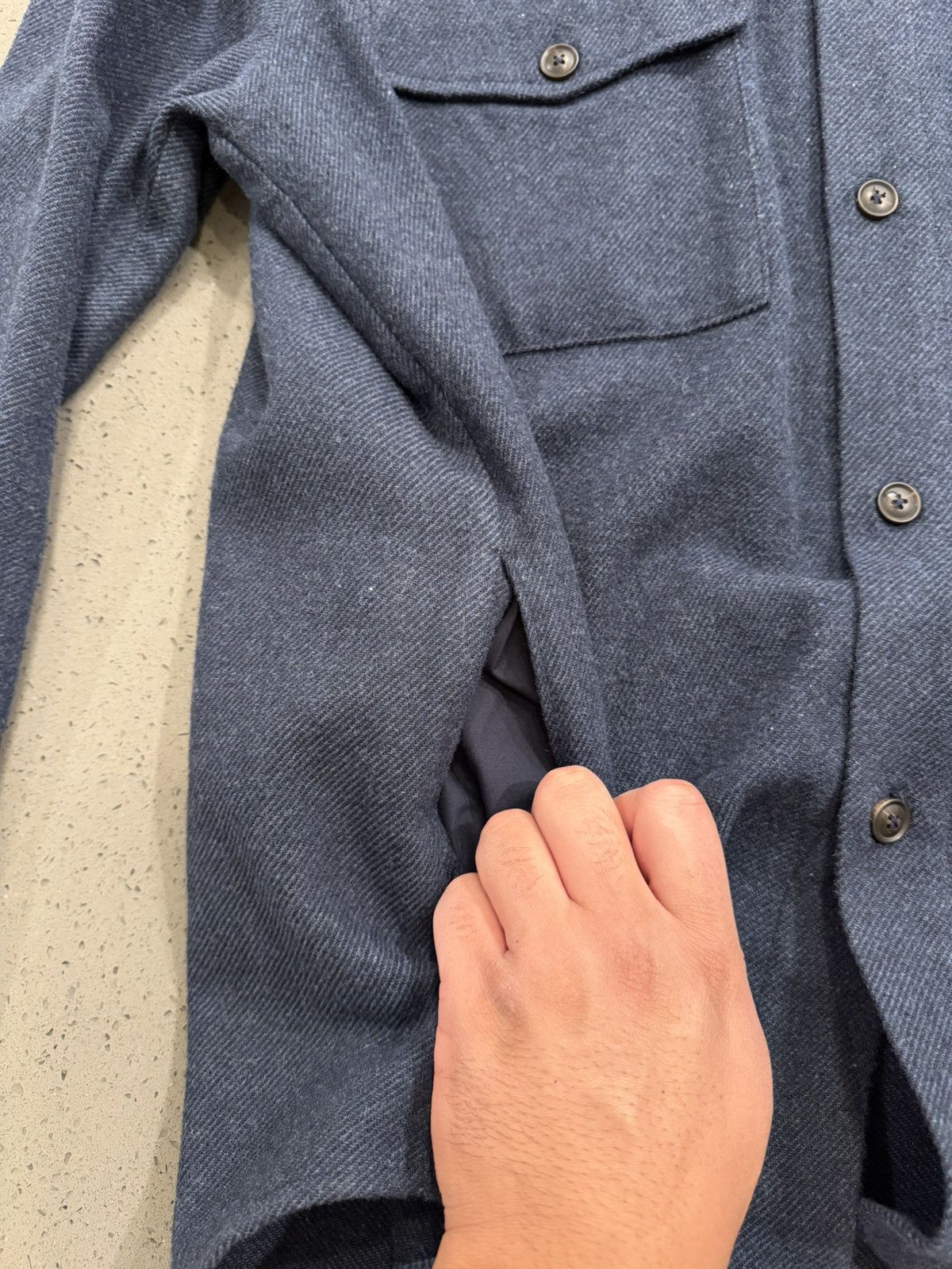 Zara Zara Navy Button Up Overshirt Size US XL / EU 56 / 4 - 3 Thumbnail