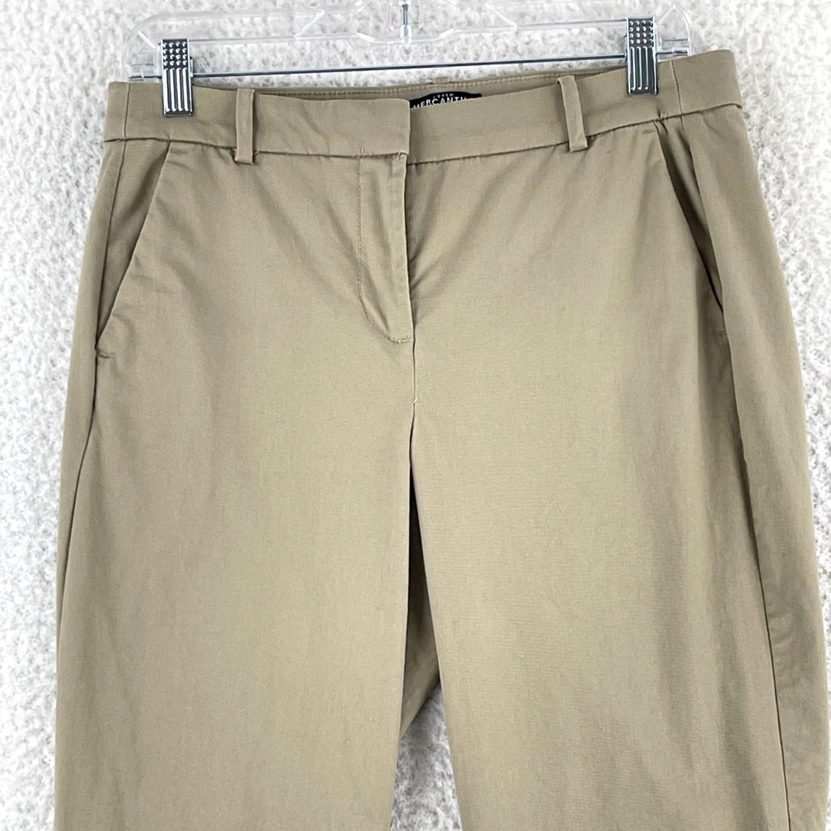 J.Crew J.CREW Chino Pants Womens Size 6 Beige Slim Straight Flat Front Mid-Rise Casual Workwear 80s 90s City Mens Women Girls Size 28" / US 6 / IT 42 - 2 Thumbnail