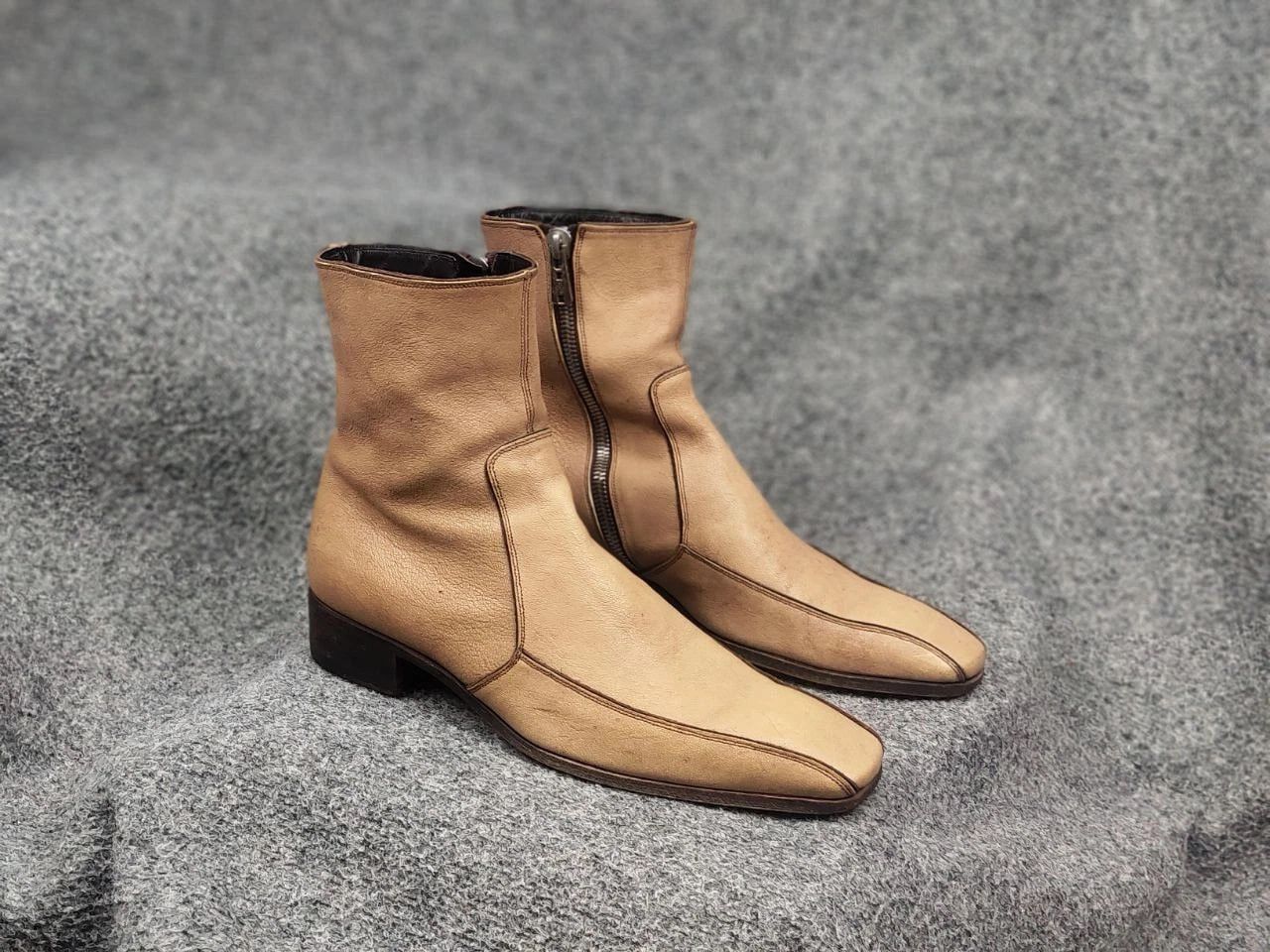 Yves Saint Laurent Vintage Yves Saint Laurent rive gauche Leather zip Boots Size US 9 / EU 42 - 3 Thumbnail