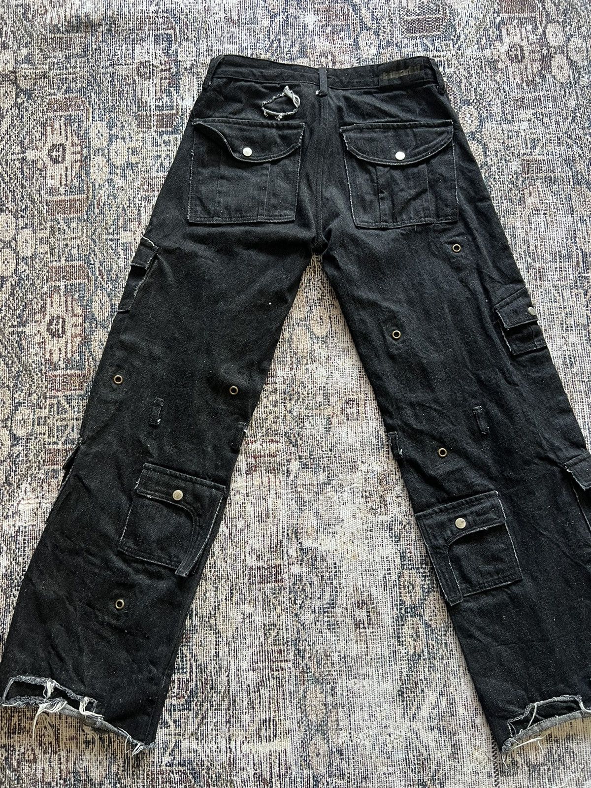 Other Fait Par Lui japanese denim flared cargo Size US 30 / EU 46 - 2 Thumbnail