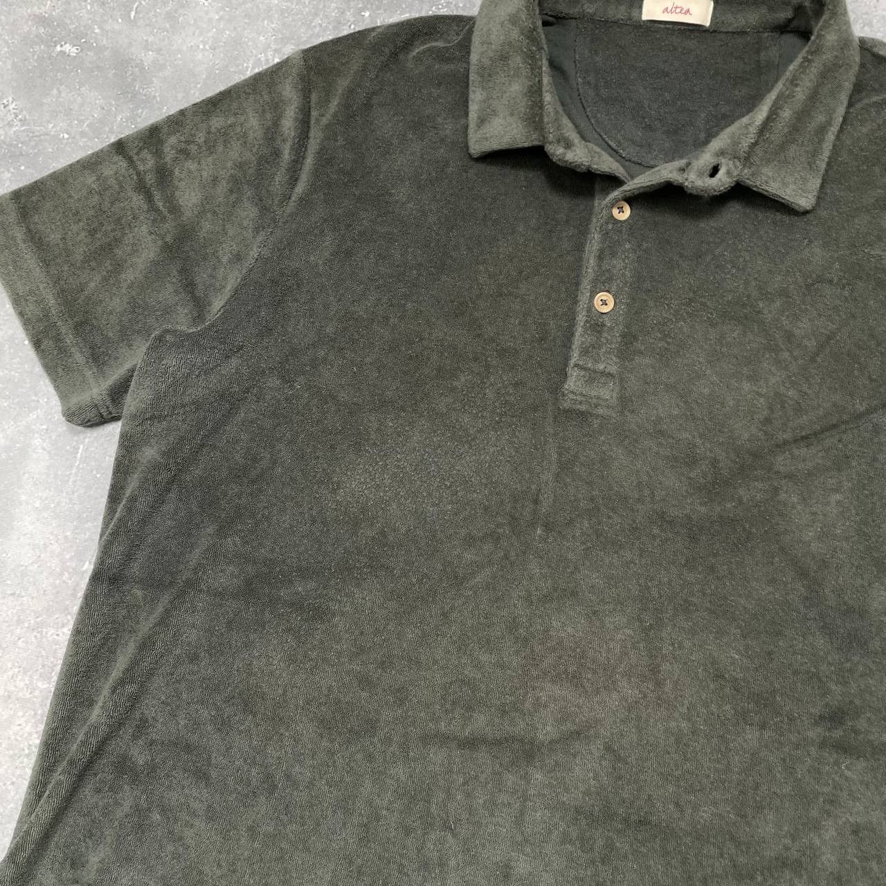 Altea Altea Terry Towelling Polo Shirt Green Size L Size US L / EU 52-54 / 3 - 13 Thumbnail