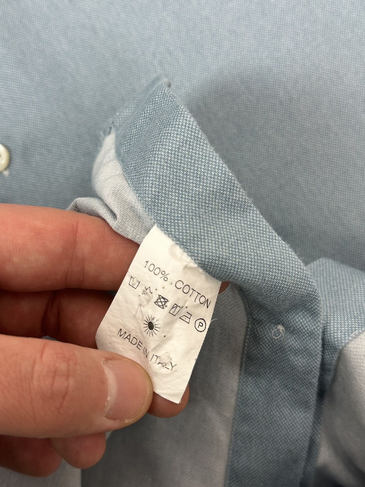 Other Gianetto Made in Italy Blue Cotton Long Sleeve Shirt Size US M / EU 48-50 / 2 - 11 Thumbnail