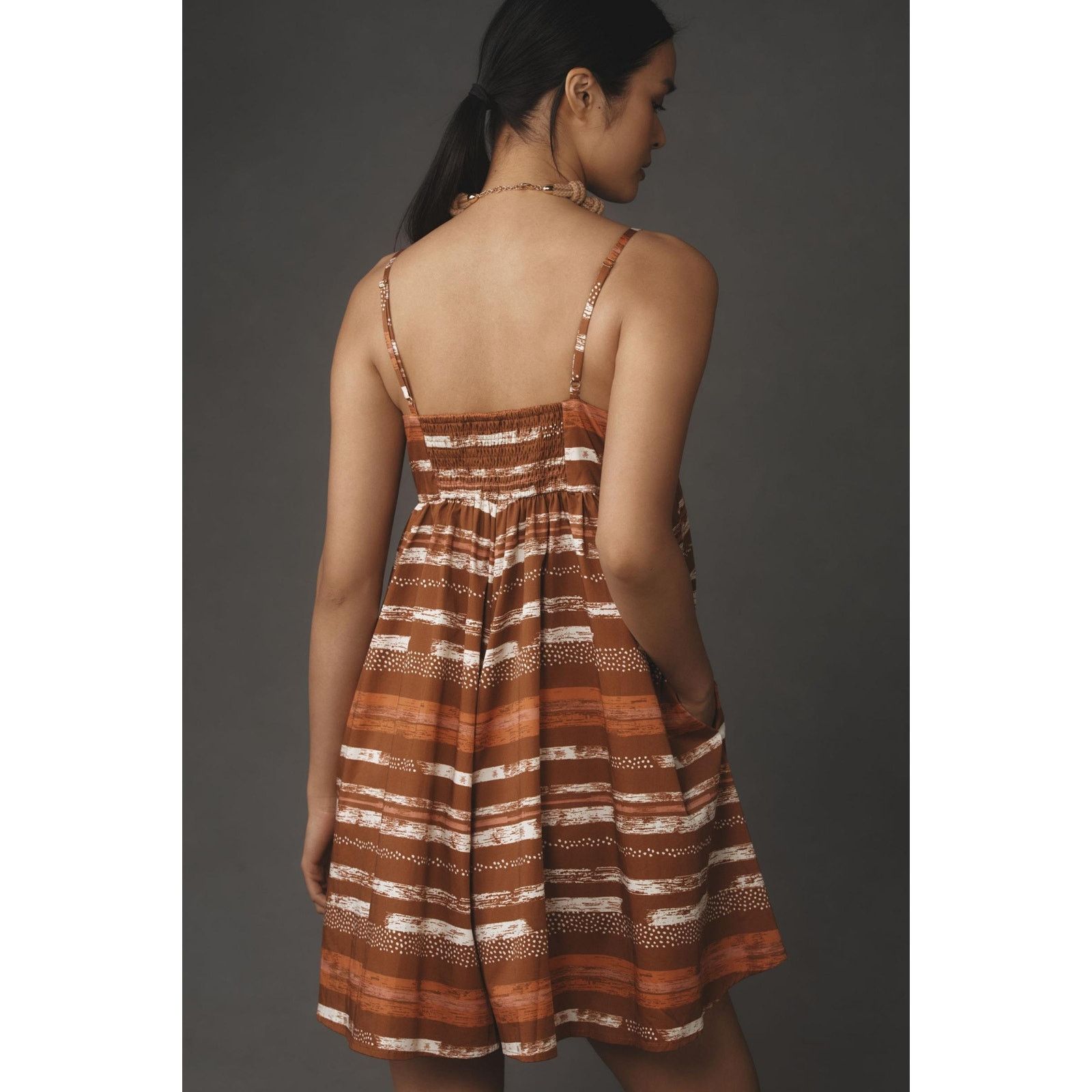 Anthropologie New Anthropologie Hutch Bandeau Romper $160 X-SMALL Brown Size 26" / US 2 / IT 38 - 4 Thumbnail
