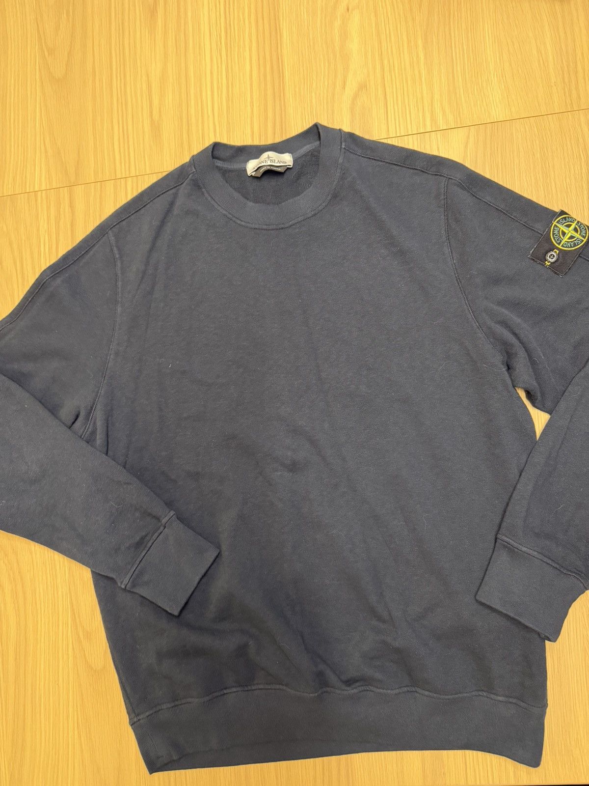 Stone Island Stone Island Navy Crewneck Sweatshirt Patch Logo XL Size US XL / EU 56 / 4 - 1 Thumbnail