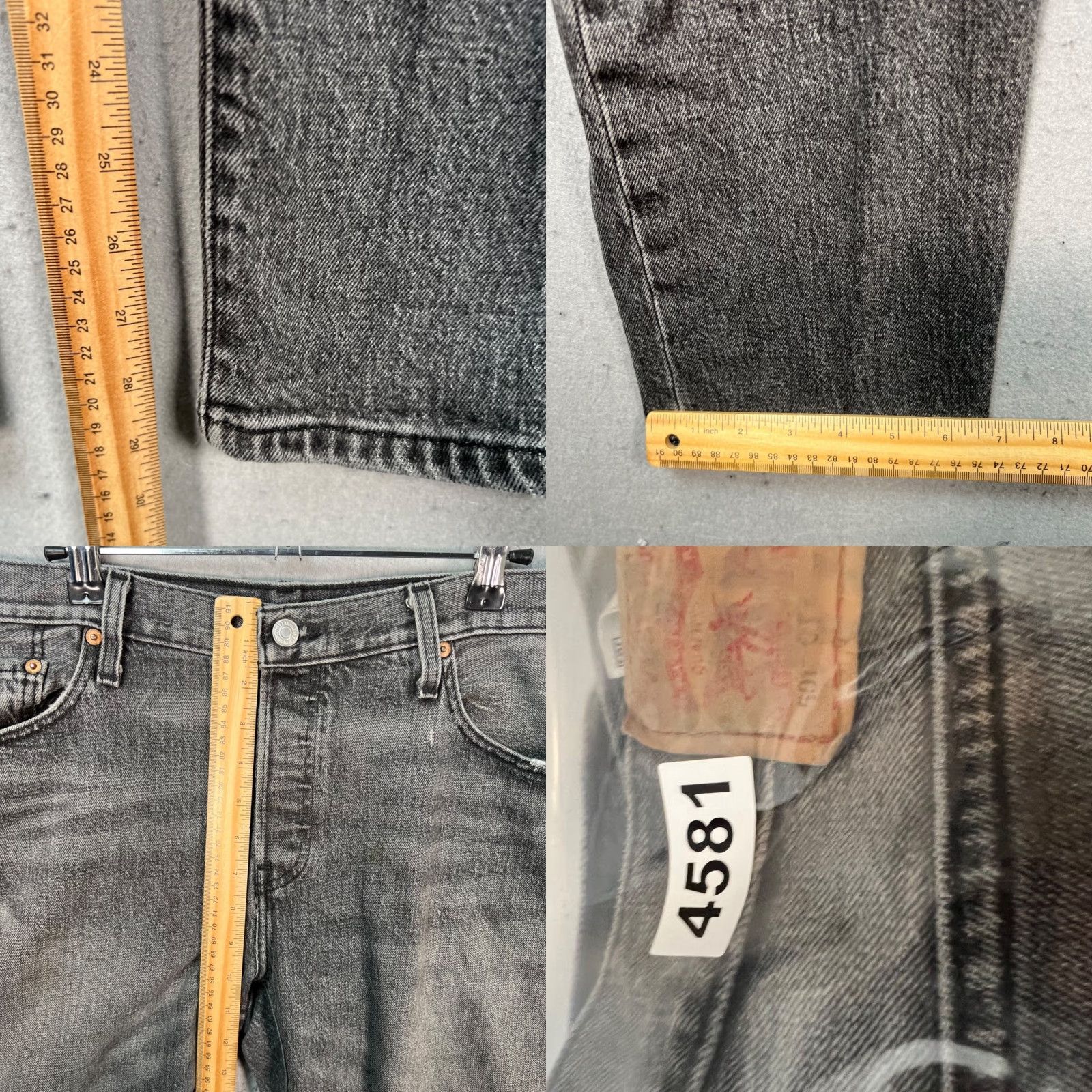 Levi's Levis 501 Levi's Jeans Denim Cotton Blend Grey Straight Fit 33x30 Regular Mens Waist 34 Inseam 30 Classic 5-Pocket Stretch Vintage: No Size US 33 - 8 Thumbnail