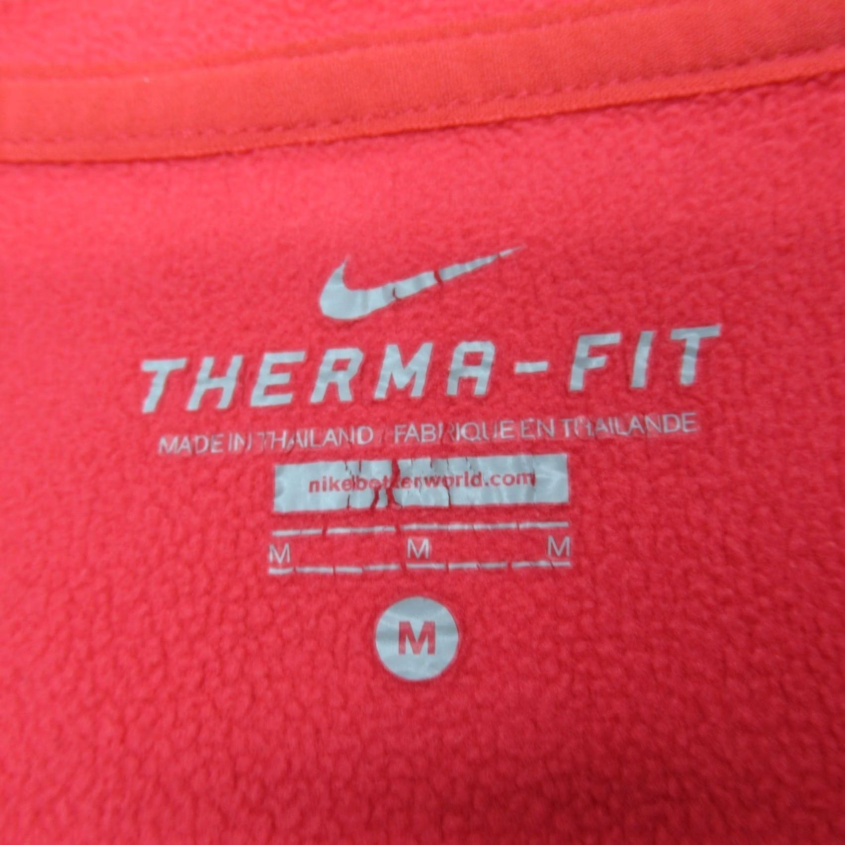 Nike Nike Hoodie Womens Medium Red Therma-FIT Full Zip Thumbholes Athletic Womens Short Form? Size M / US 6-8 / IT 42-44 - 4 Thumbnail