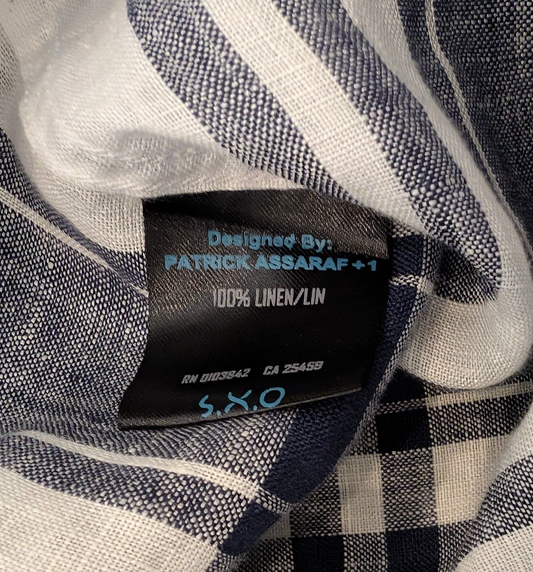 PATRICK ASSARAF Patrick Assaraf 100% Linen Button Up Shirt Made in Romania Size US L / EU 52-54 / 3 - 4 Thumbnail