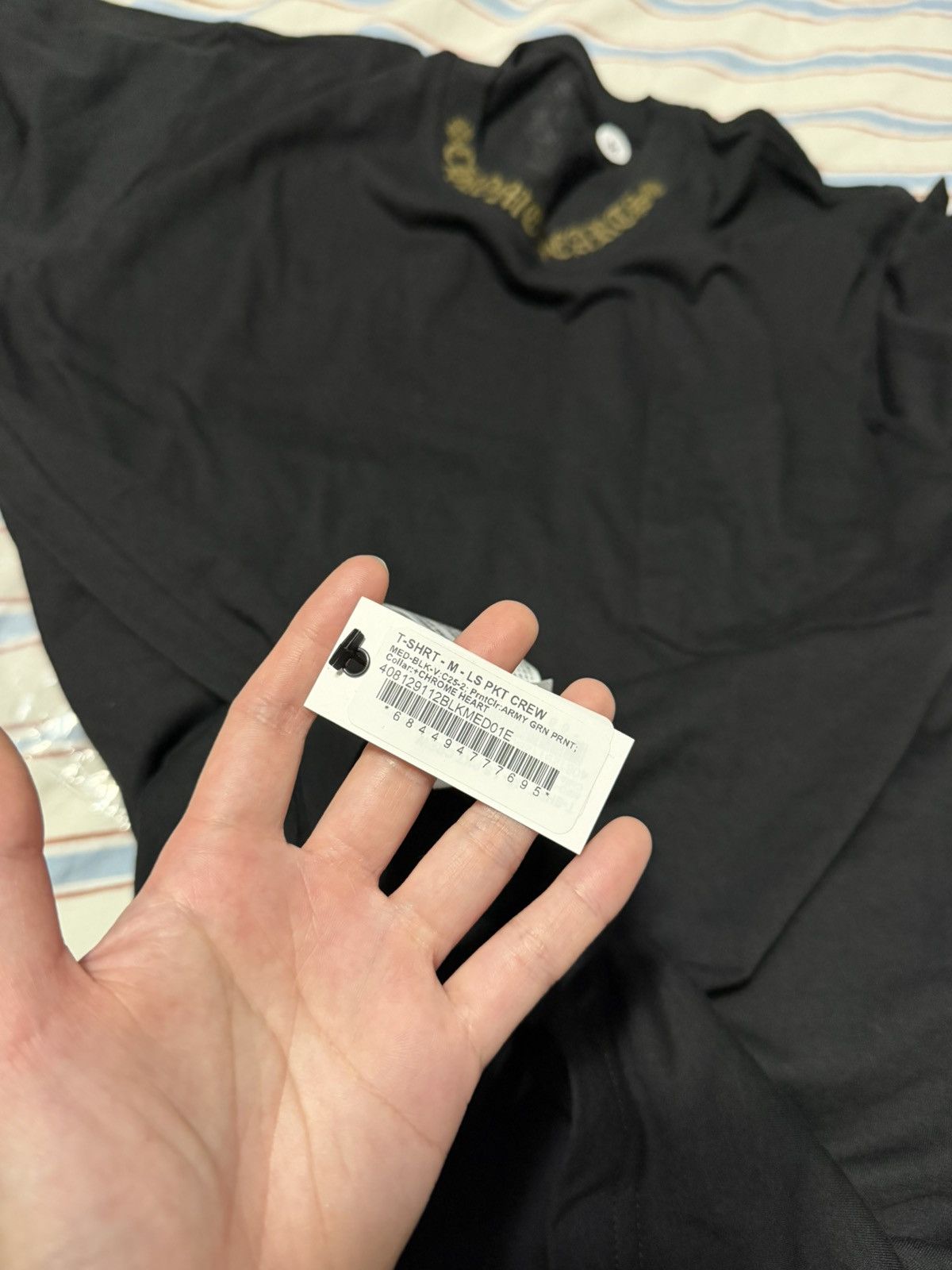 Chrome Hearts Chrome Hearts Neck Logo (Long Sleeve) tee shirt - NEW size M Size US M / EU 48-50 / 2 - 6 Thumbnail