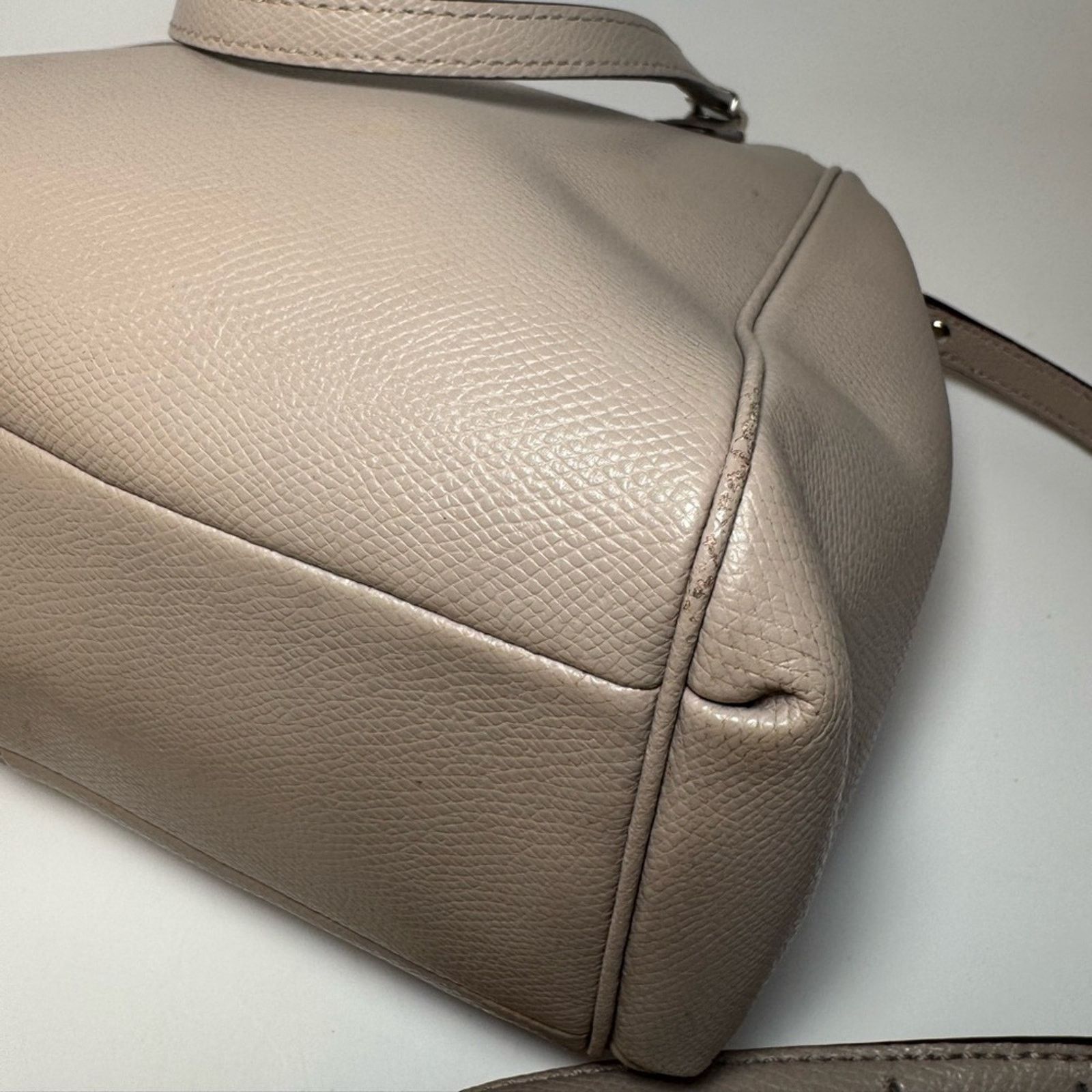 Coach Coach Minetta Crossgrain Leather Satchel/Crossbody Taupe Size ONE SIZE - 13 Thumbnail