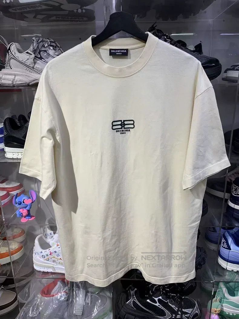 Balenciaga Khaki Color Double B Buckle Embroidered Short S