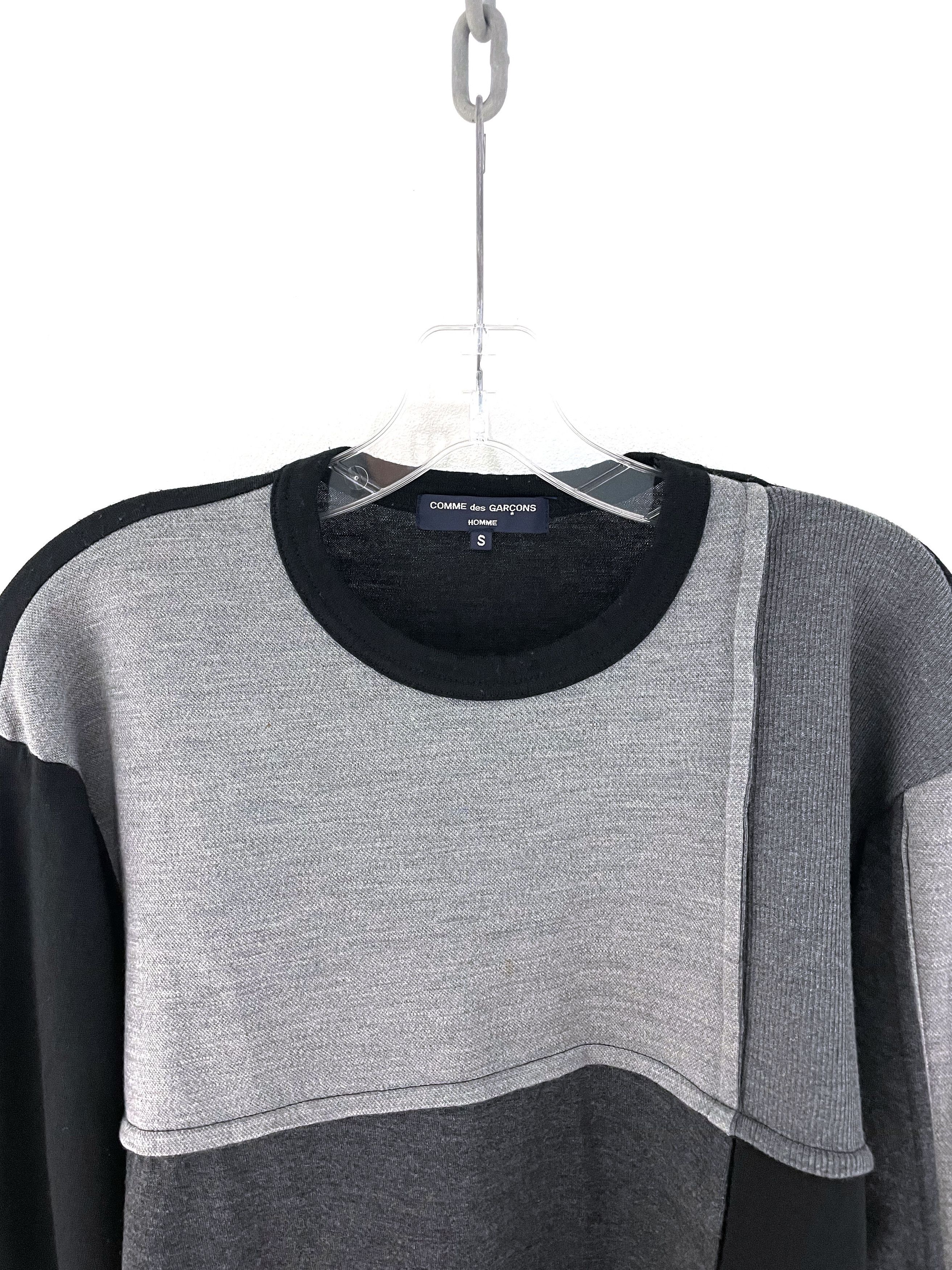Comme des Garcons Homme 2006 Patchwork Wool Sweater Size US M / EU 48-50 / 2 - 4 Thumbnail