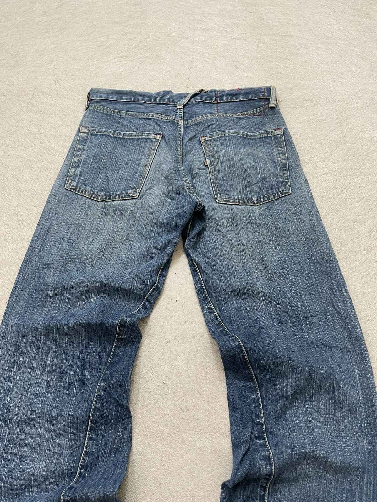 Levi's 2000s Levis 501 Distressed Denim Washed Jeans Loose Fit Y2K Size US 31 - 10 Thumbnail