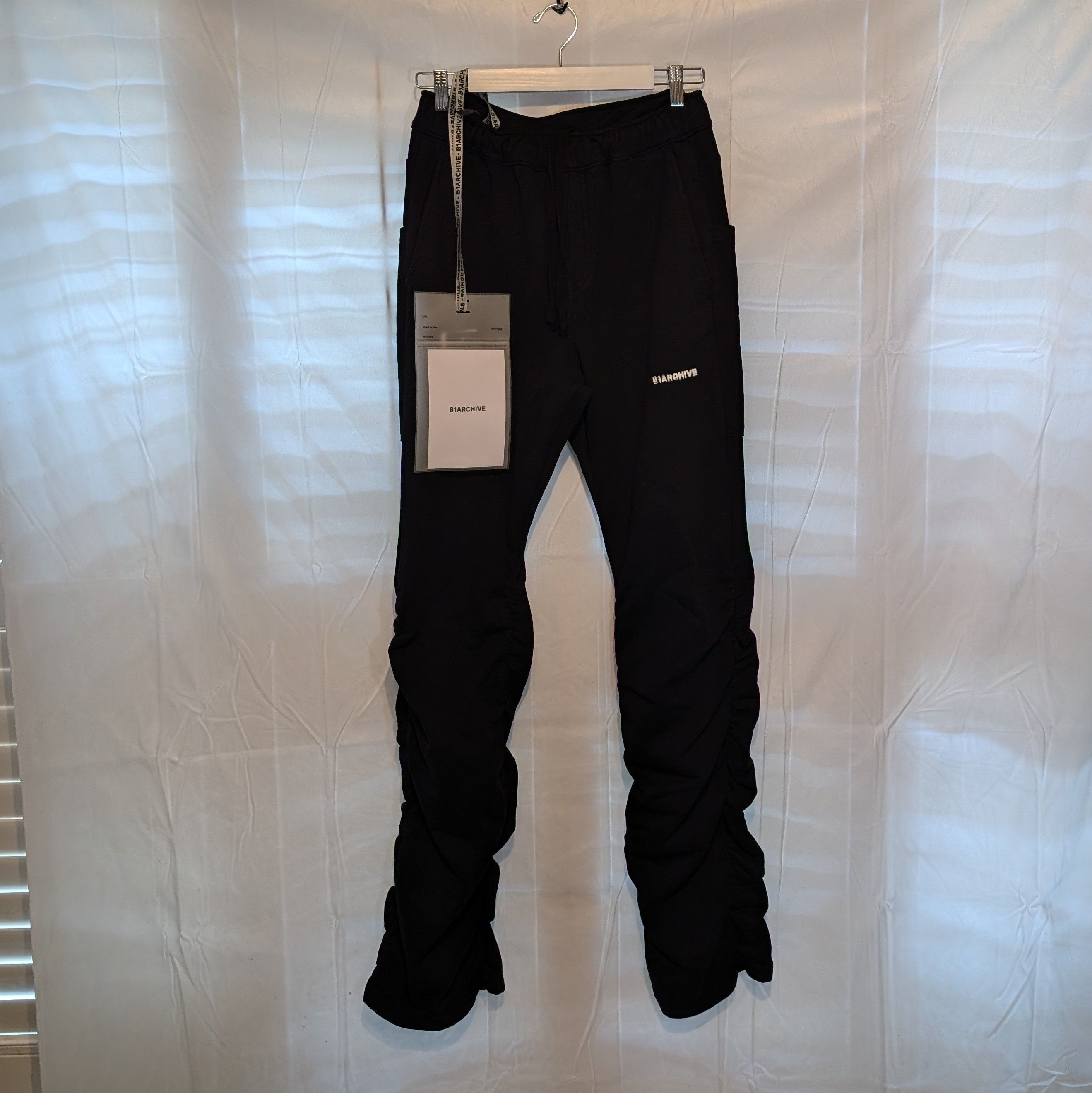 Ben Taverniti Unravel Project B1ARCHIVE Shirred Flared Sweatpants Size US 30 / EU 46 - 1 Thumbnail