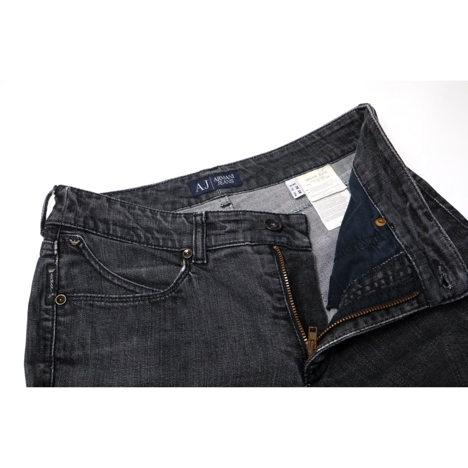 Vintage ARMANI JEANS Jeans Women's US 28 Gray Fade Effect Casual Zip Fly Stretch Size 28" / US 6 / IT 42 - 4 Thumbnail