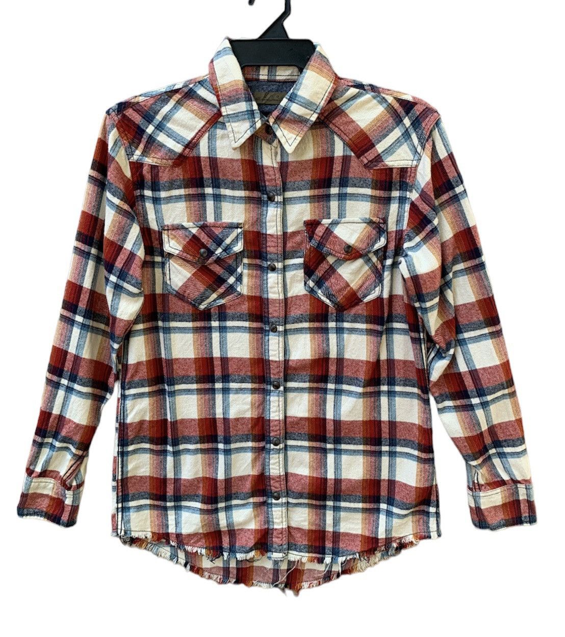 If Six Was Nine Rare Goa Snap Buttons Plaid Tartan Flannel Shirt Size US M / EU 48-50 / 2 - 1 Thumbnail
