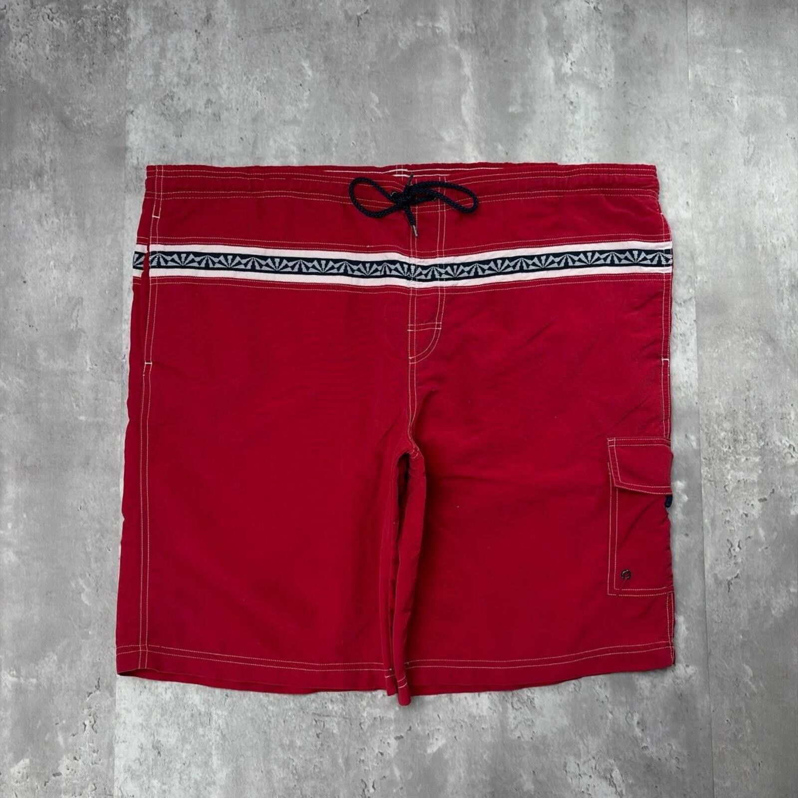 Other Vintage Red Aussie Room Surf Aztec Hawaii Baggy Board Shorts Size US 34 / EU 50 - 1 Thumbnail