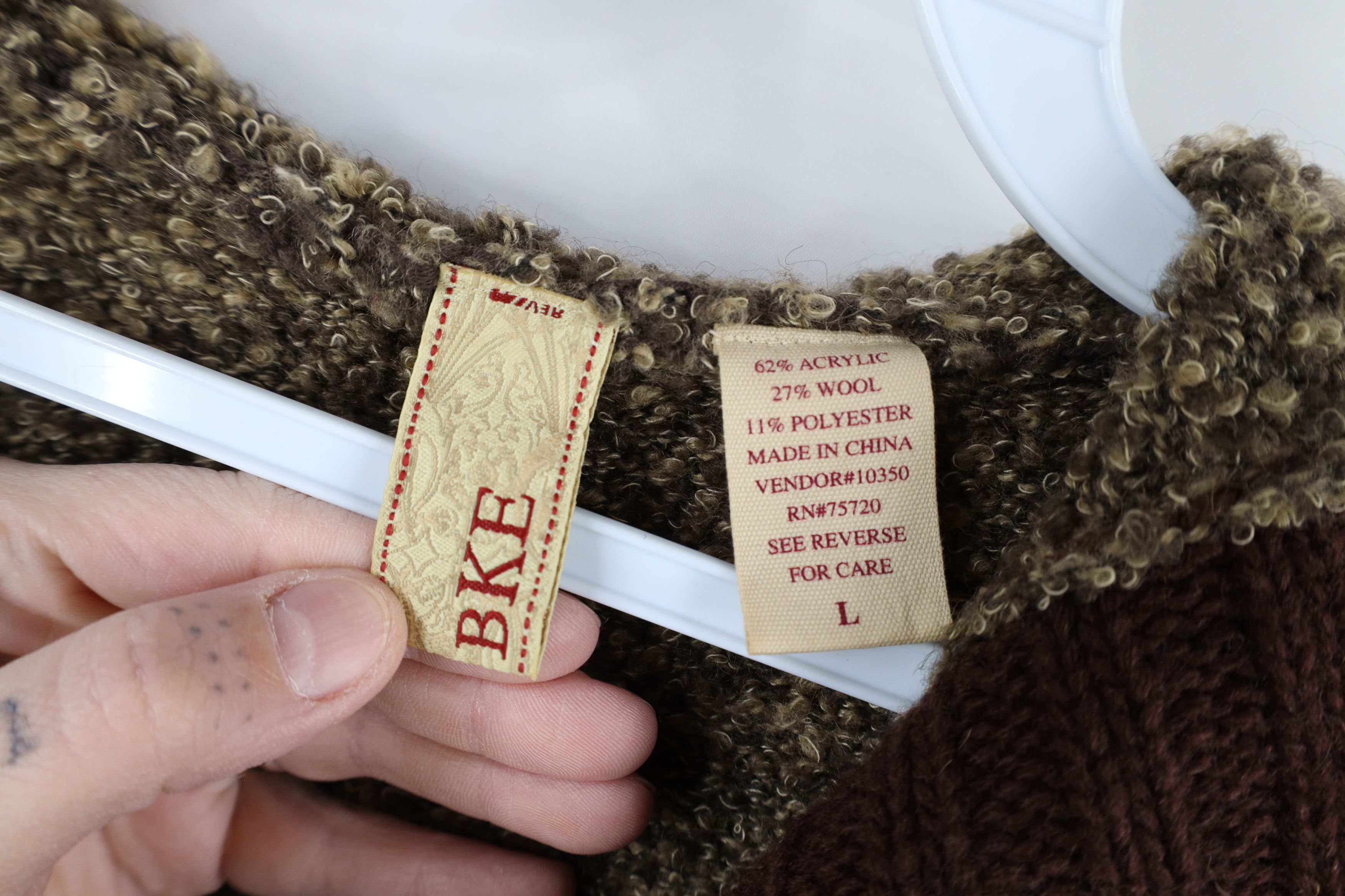 Vintage Vintage Y2K Buckle BKE Fairy Wool Blend Knit Hooded Sweater Size L / US 10 / IT 46 - 7 Thumbnail