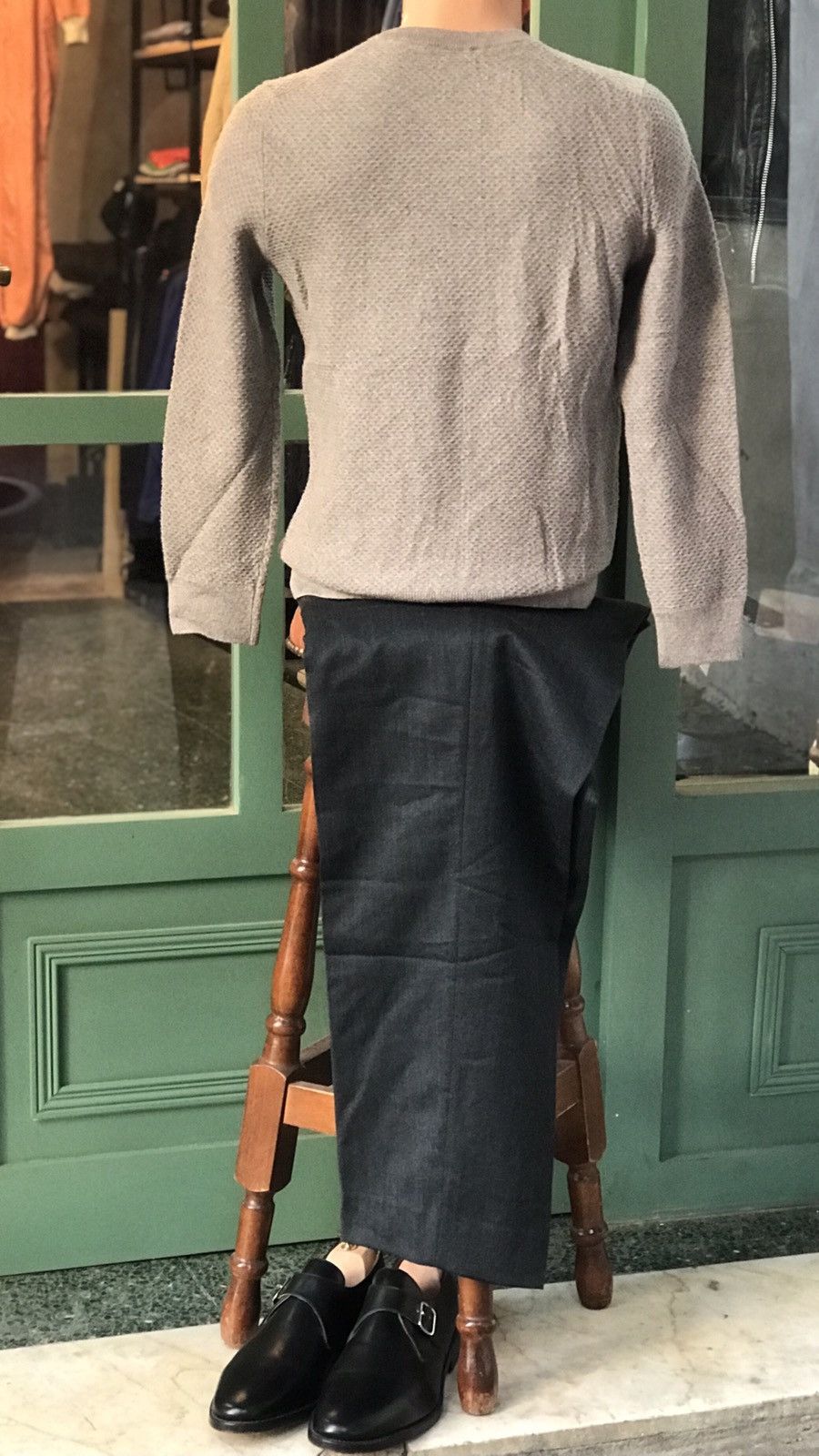 Gran Sasso GRAN SASSO MADE IN ITALY TEXTURED PURE WOOL GREY CREWNECK Size M / US 6-8 / IT 42-44 - 7 Thumbnail