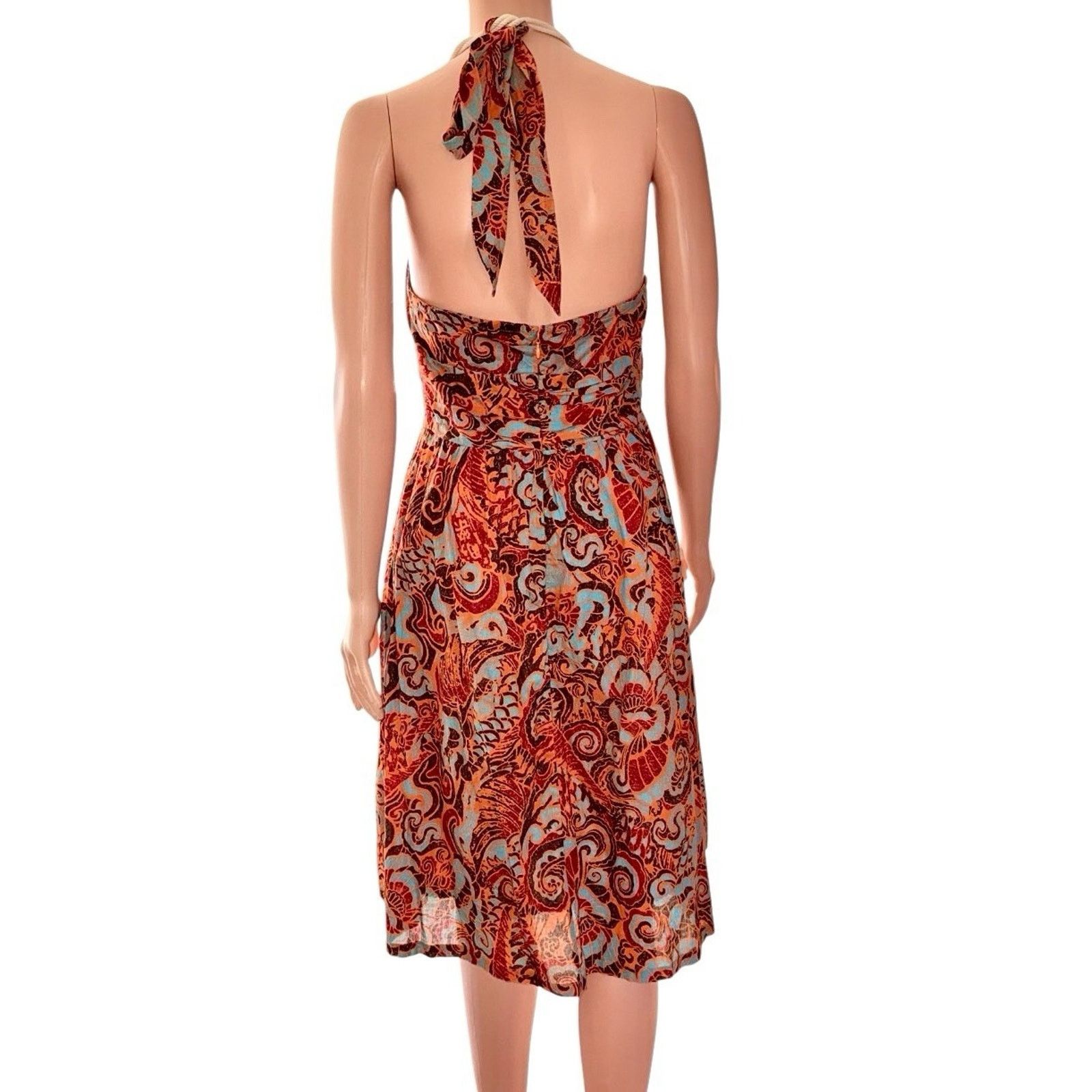 Anthropologie Moulinette Soeurs Anthropologie Halter Dress Sz 8 Bead Belt Size M / US 6-8 / IT 42-44 - 2 Thumbnail