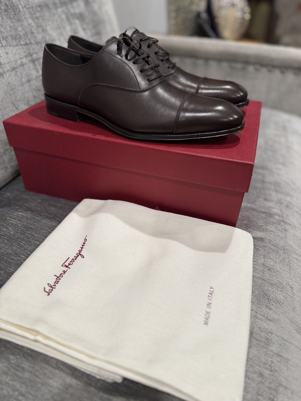 Salvatore Ferragamo Salvatore Ferragamo Luce (Auburn Calf) Oxford sz. 8.5D Size US 8.5 / EU 41-42 - 2 Thumbnail
